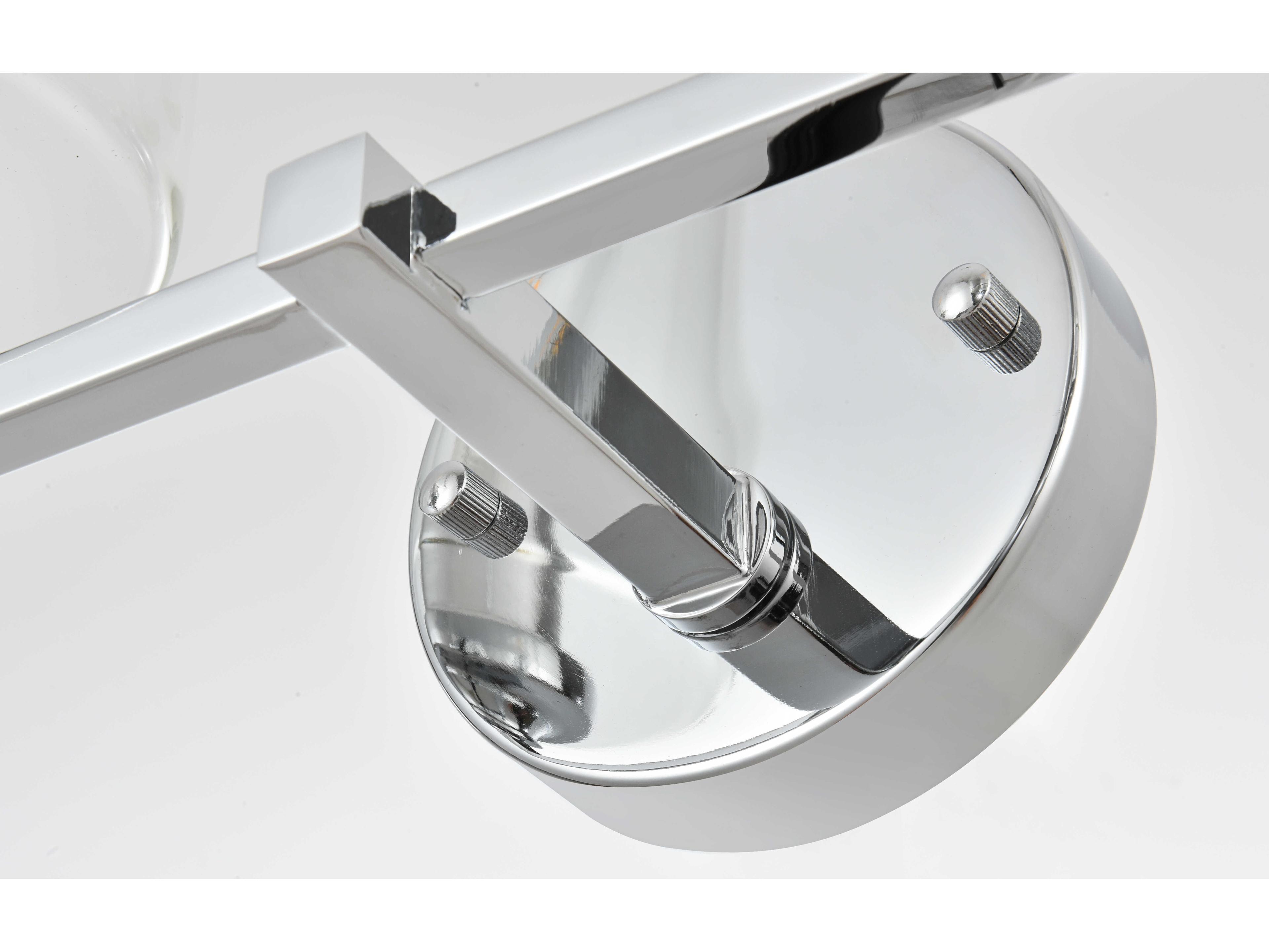 Elegant Lighting Mayson 4-Light Chrome Glass Vanity Light