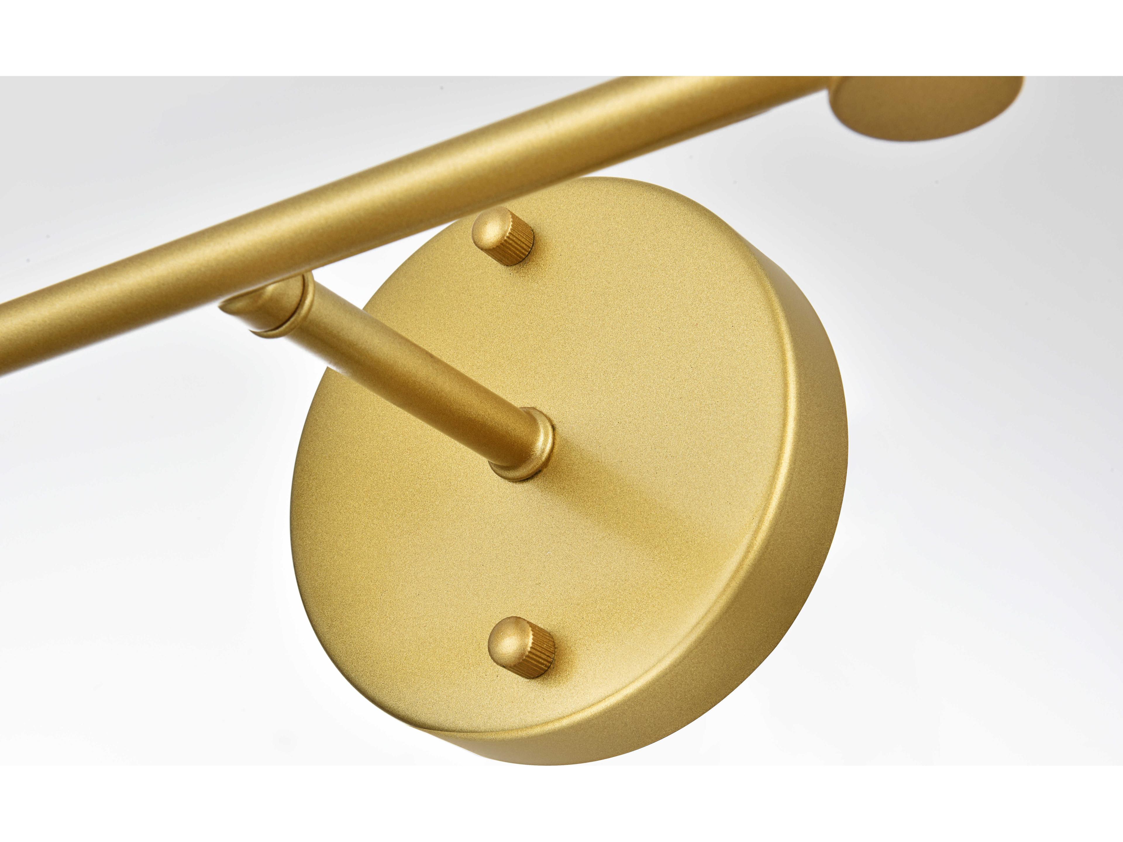 Elegant Lighting Cordelia 2-Light Brass Glass Vanity Light