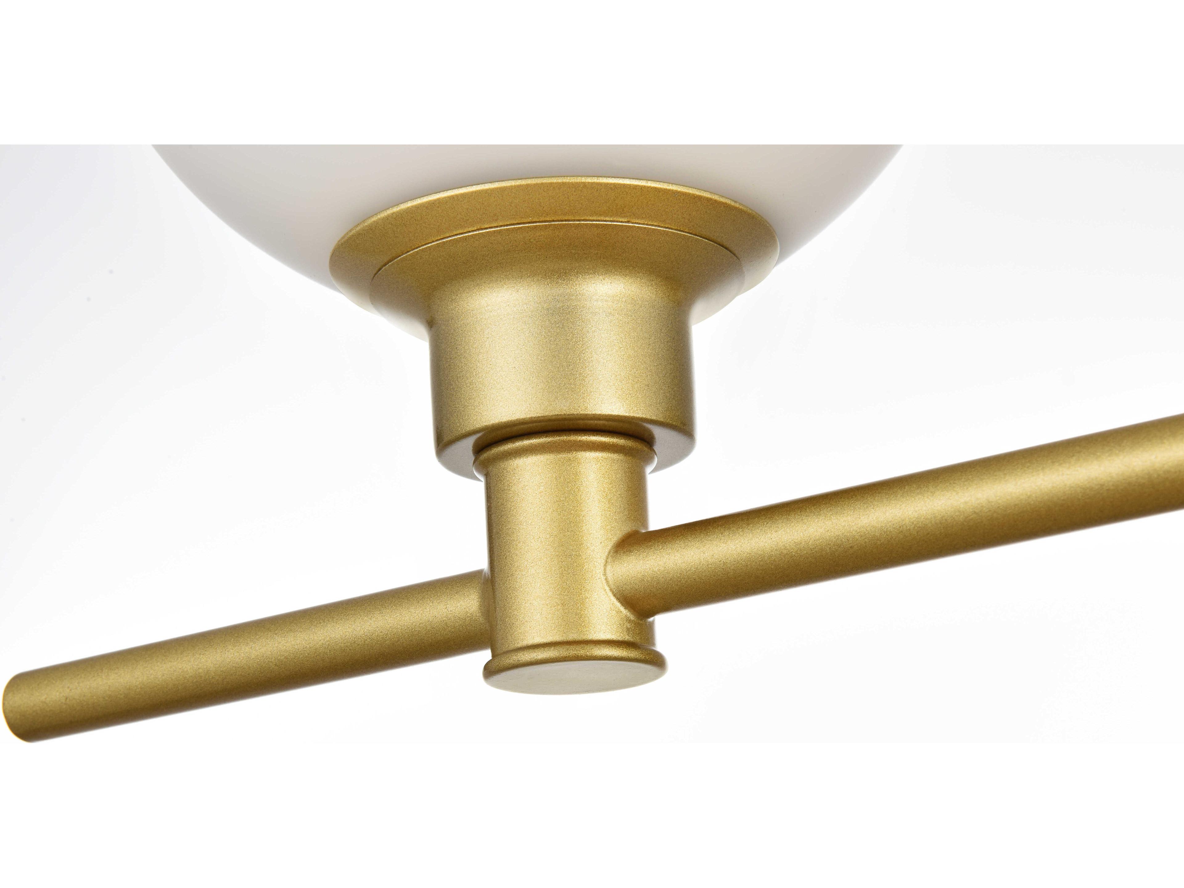 Elegant Lighting Cordelia 2-Light Brass Glass Vanity Light