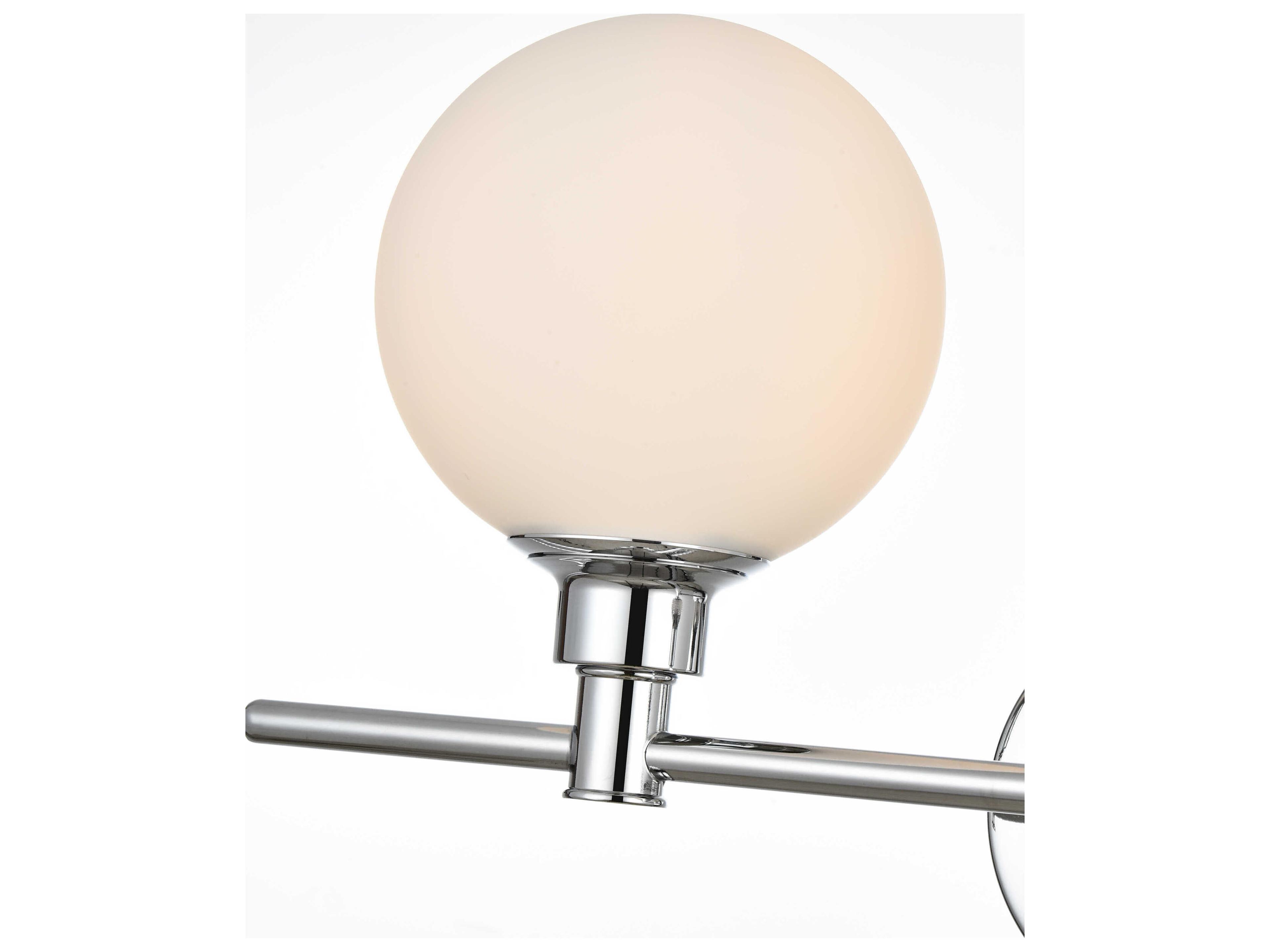 Elegant Lighting Cordelia 2-Light Chrome Glass Vanity Light