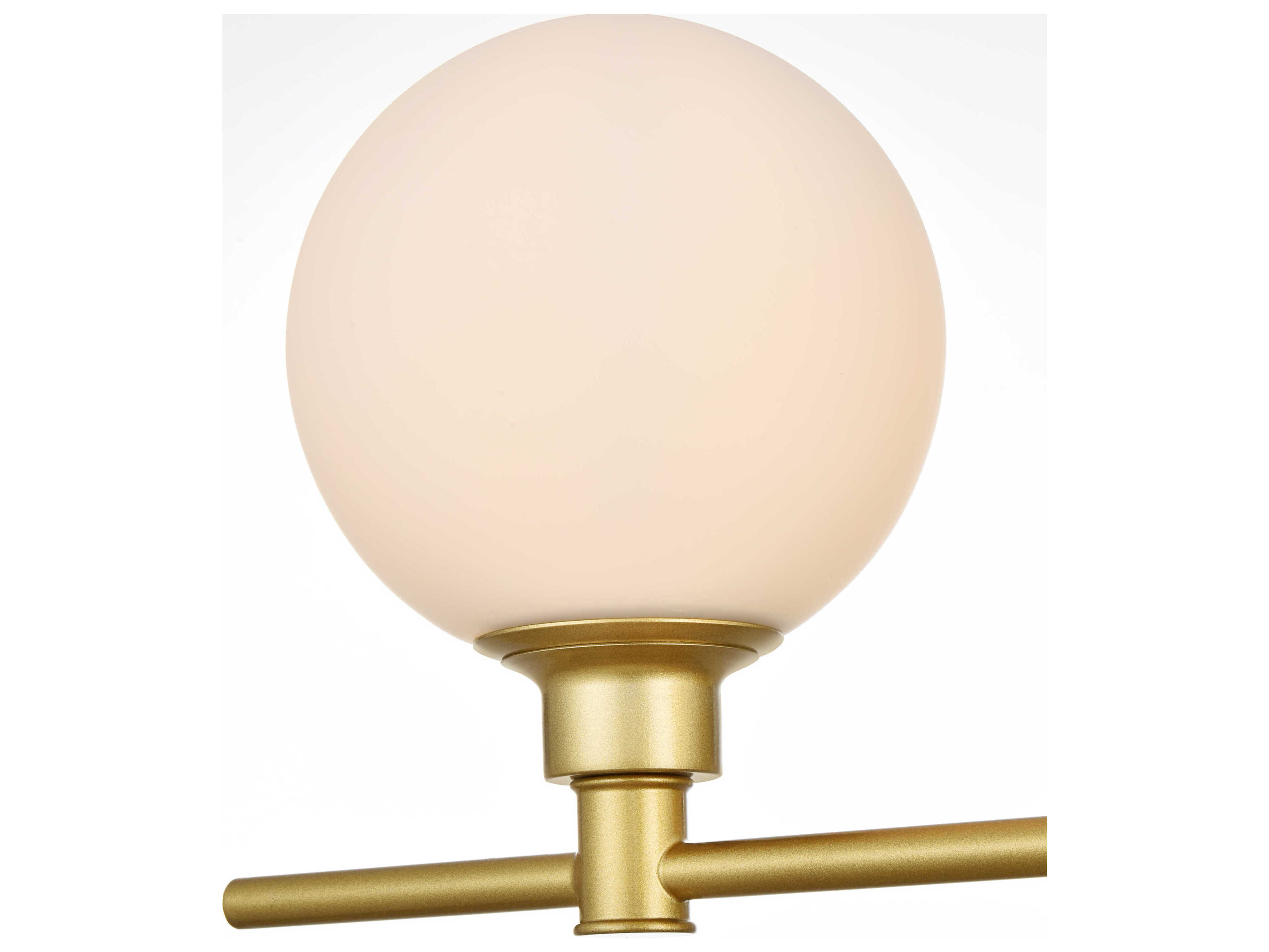 Elegant Lighting Cordelia 3-Light Brass Glass Vanity Light