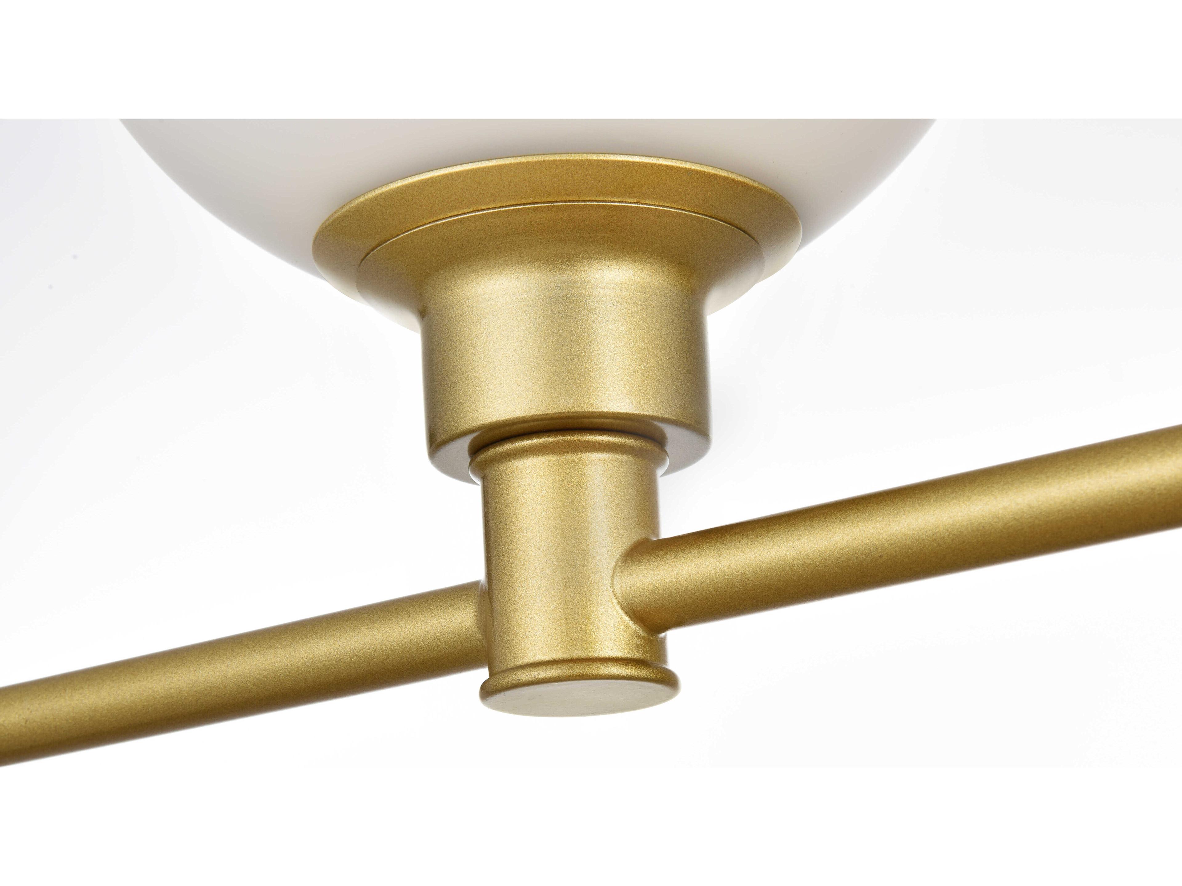 Elegant Lighting Cordelia 3-Light Brass Glass Vanity Light