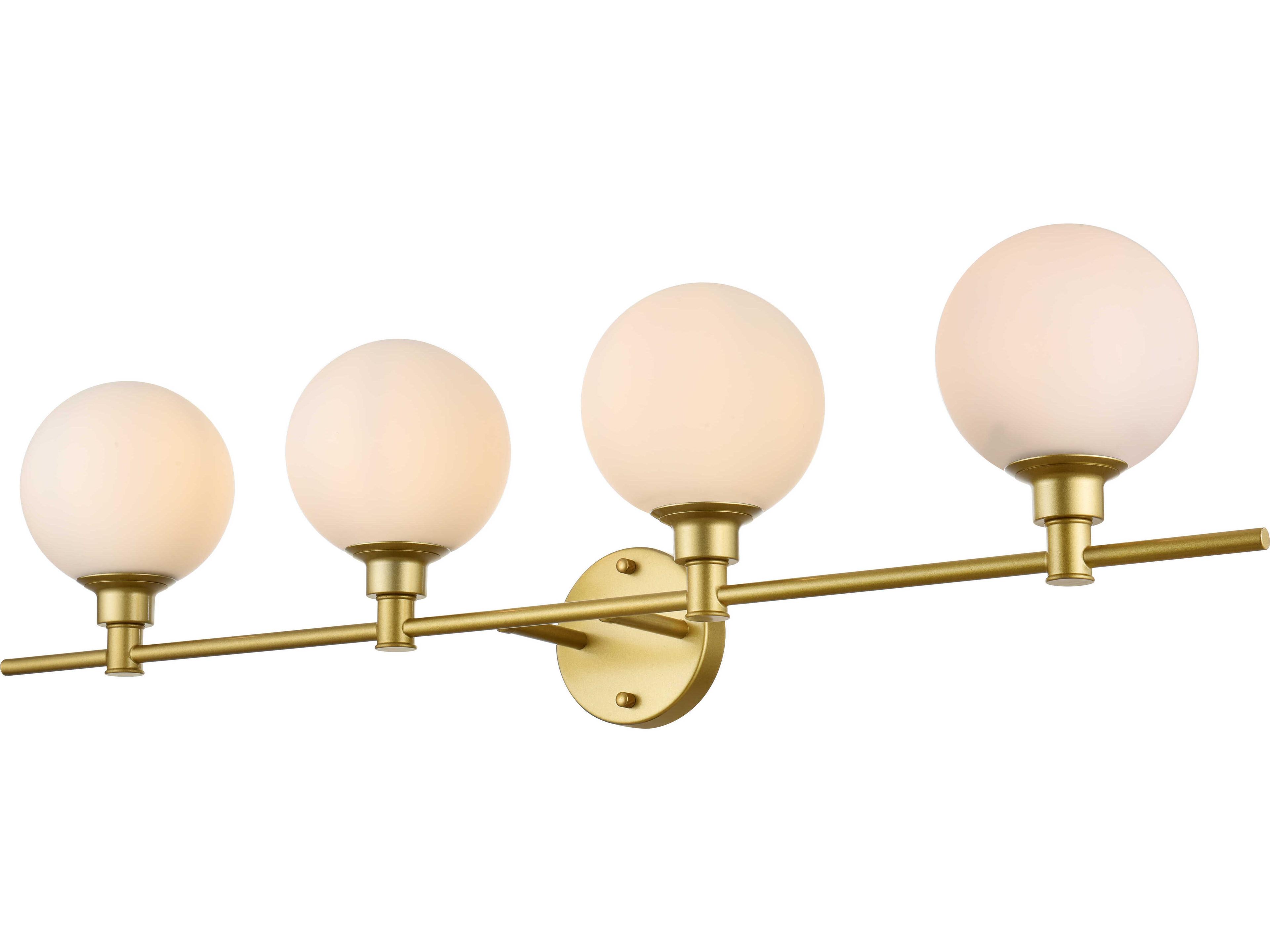 Elegant Lighting Cordelia 4-Light Brass Glass Vanity Light