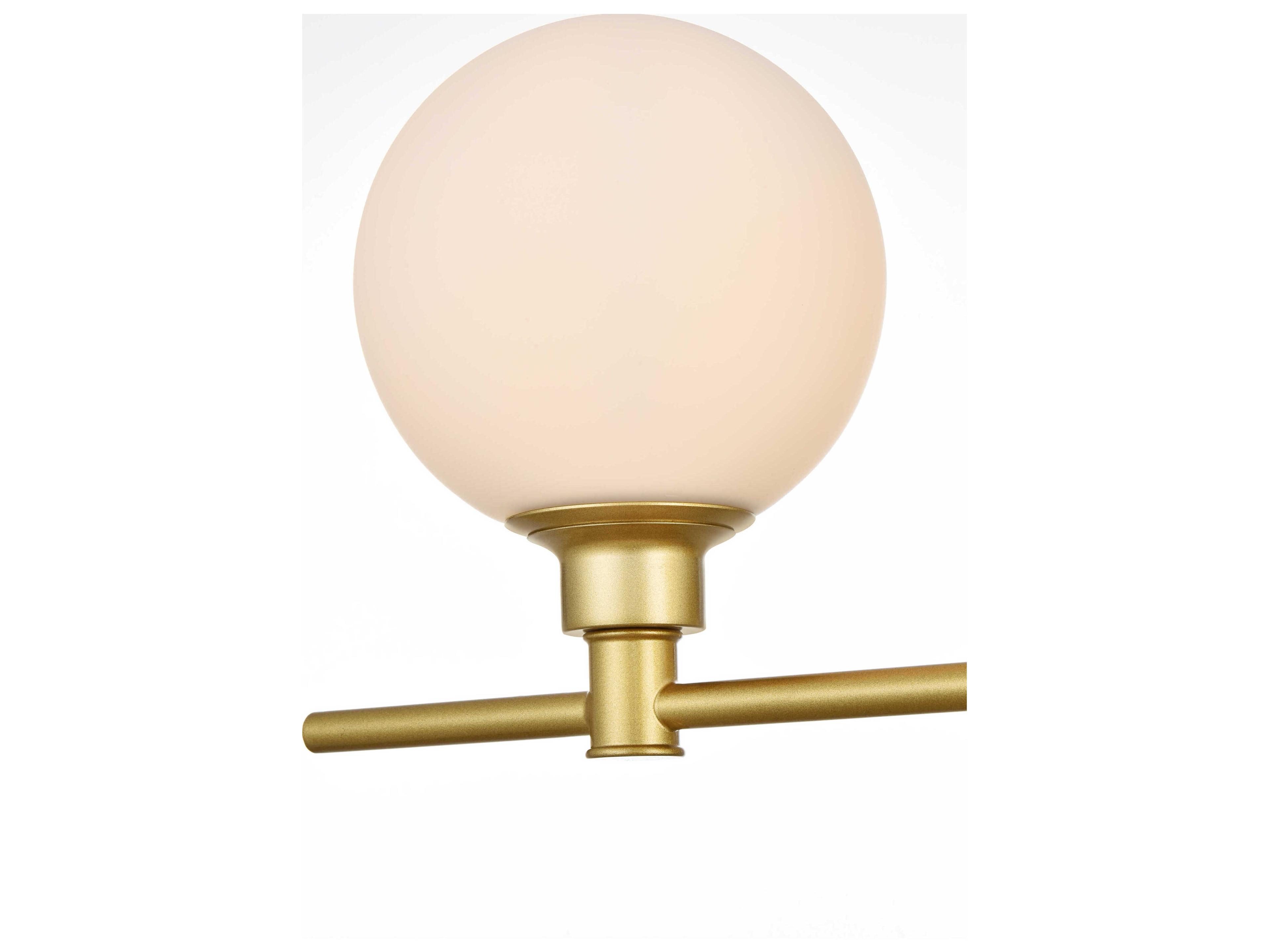 Elegant Lighting Cordelia 4-Light Brass Glass Vanity Light