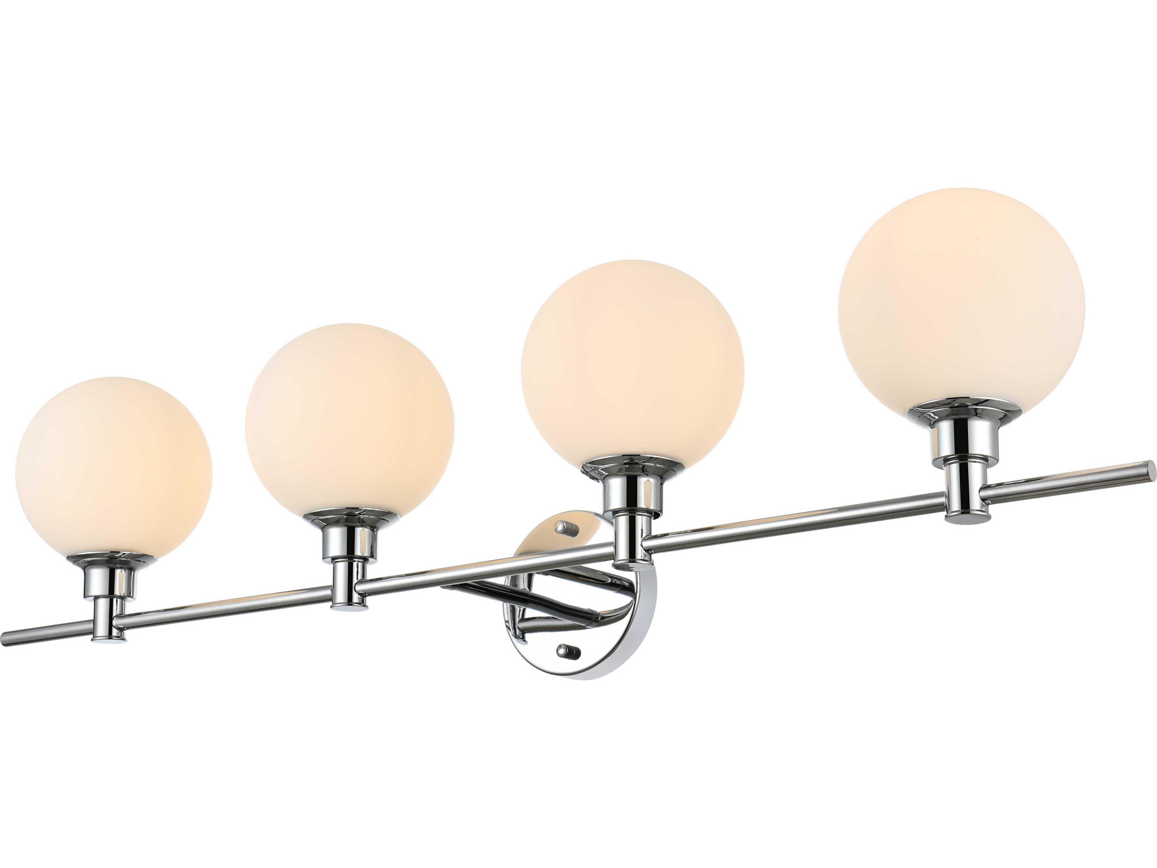 Elegant Lighting Cordelia 4-Light Chrome Glass Vanity Light