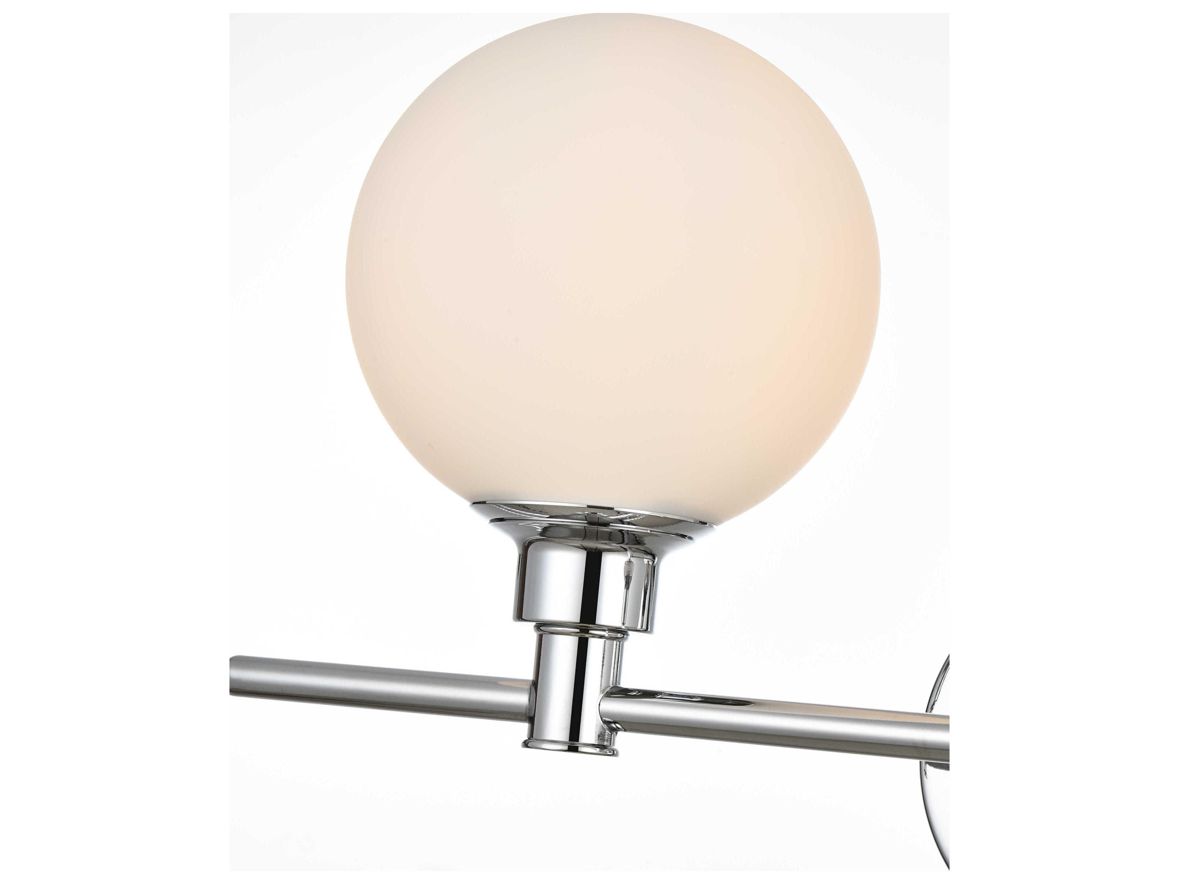 Elegant Lighting Cordelia 4-Light Chrome Glass Vanity Light