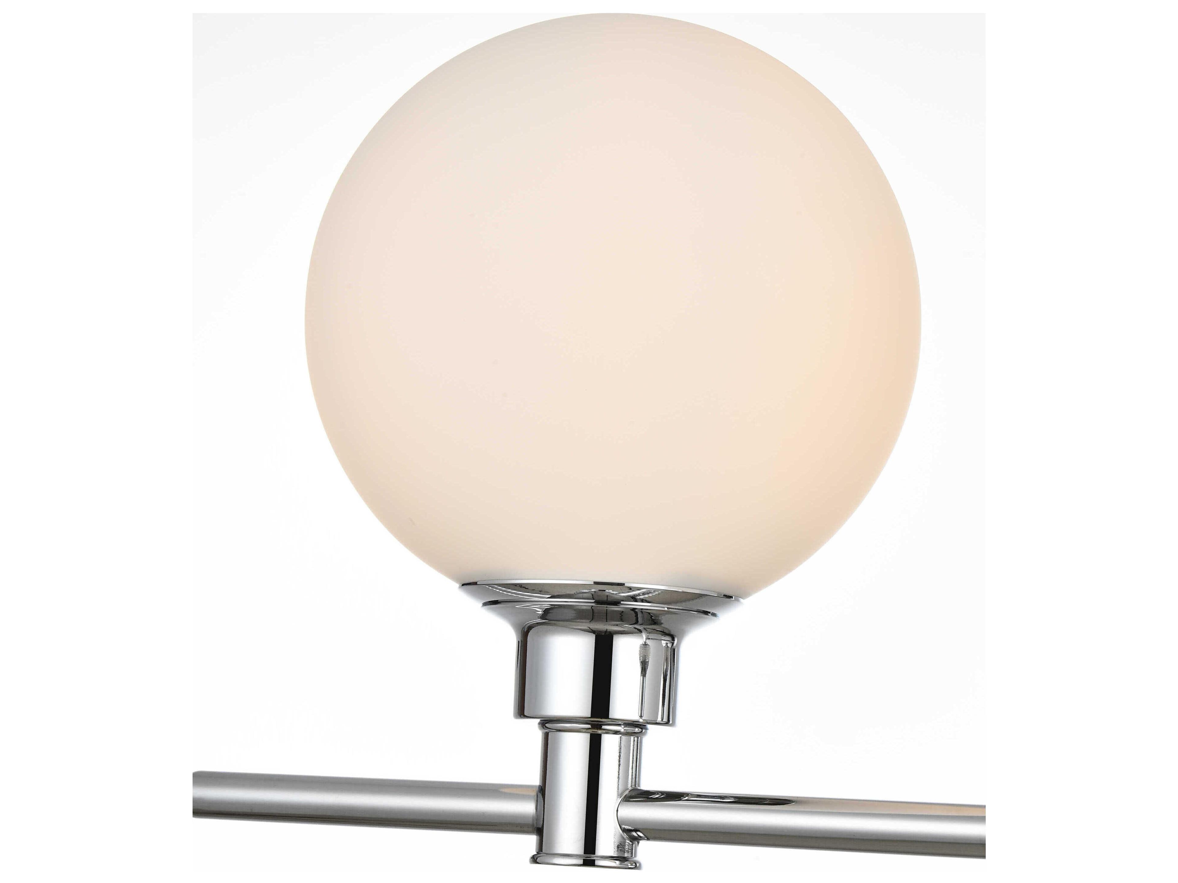 Elegant Lighting Cordelia 5-Light Chrome Glass Vanity Light