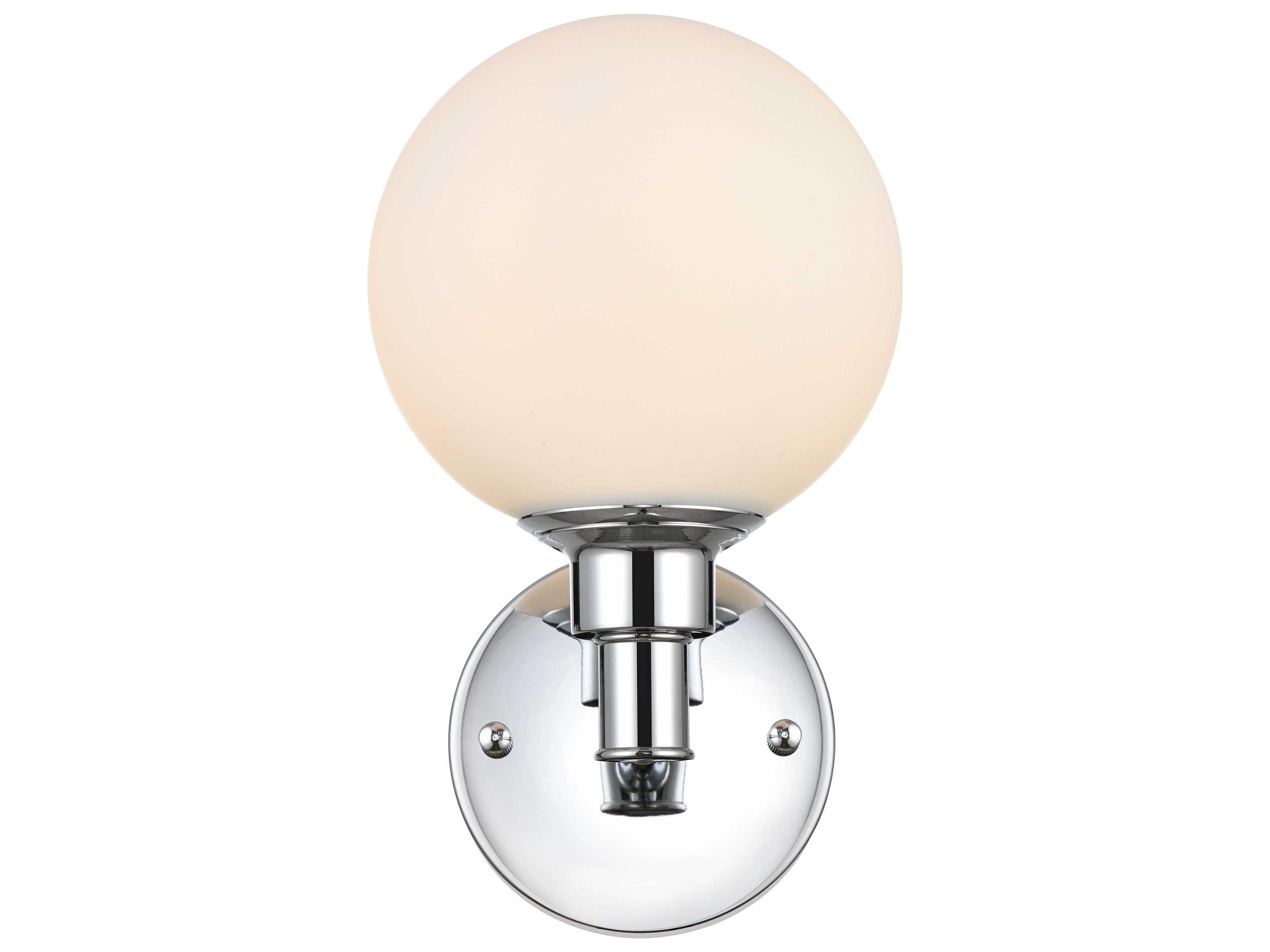 Elegant Lighting Cordelia 1-Light Chrome Glass Wall Sconce