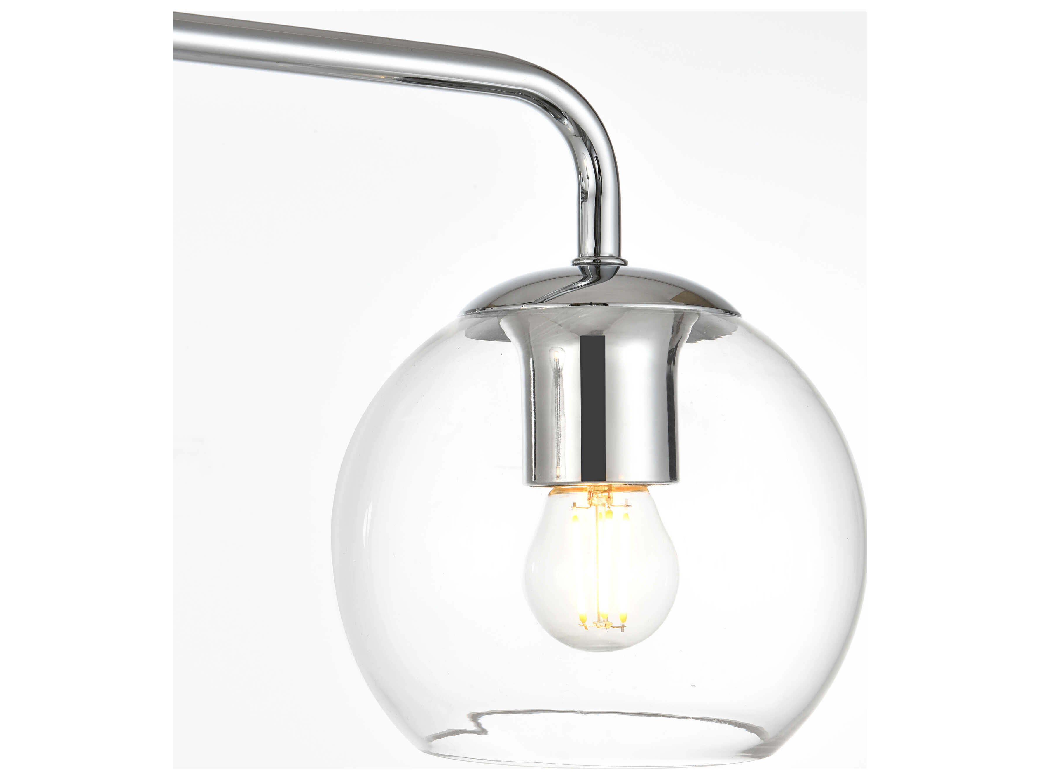 Elegant Lighting Genesis 2-Light Chrome Glass Vanity Light