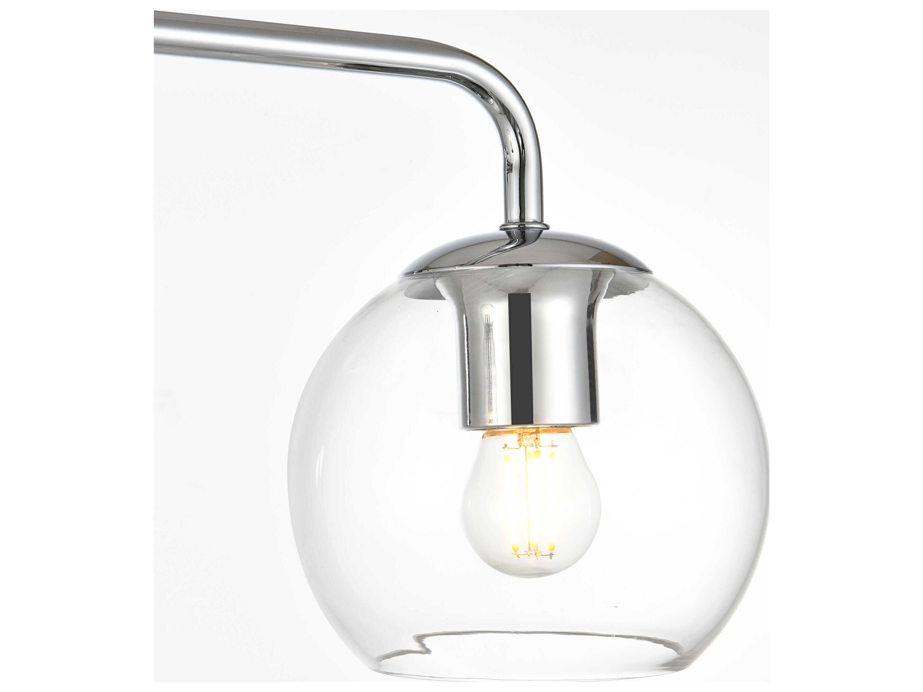 Elegant Lighting Genesis 3-Light Chrome Glass Vanity Light