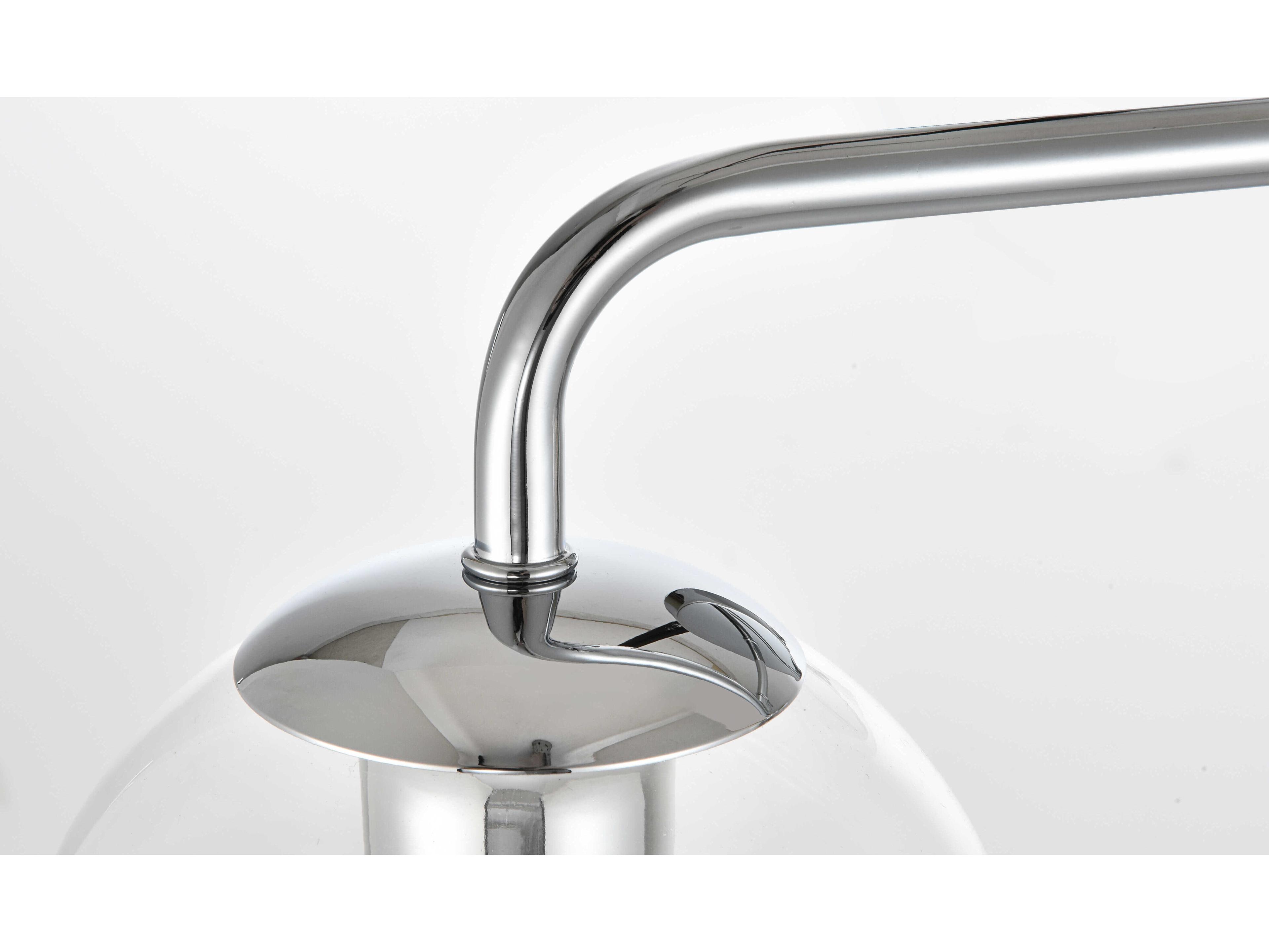 Elegant Lighting Genesis 3-Light Chrome Glass Vanity Light