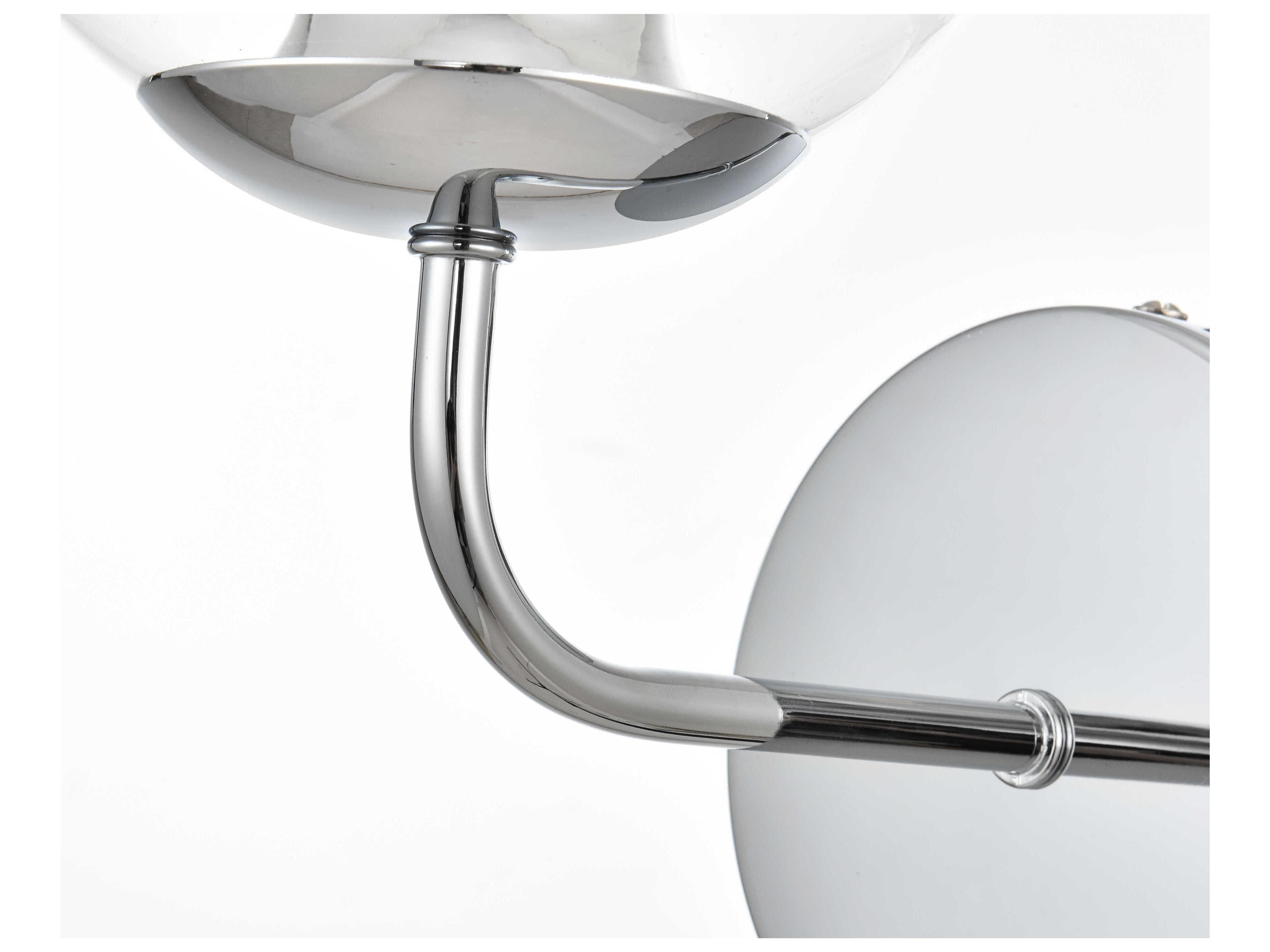 Elegant Lighting Genesis 1-Light Chrome Glass Wall Sconce