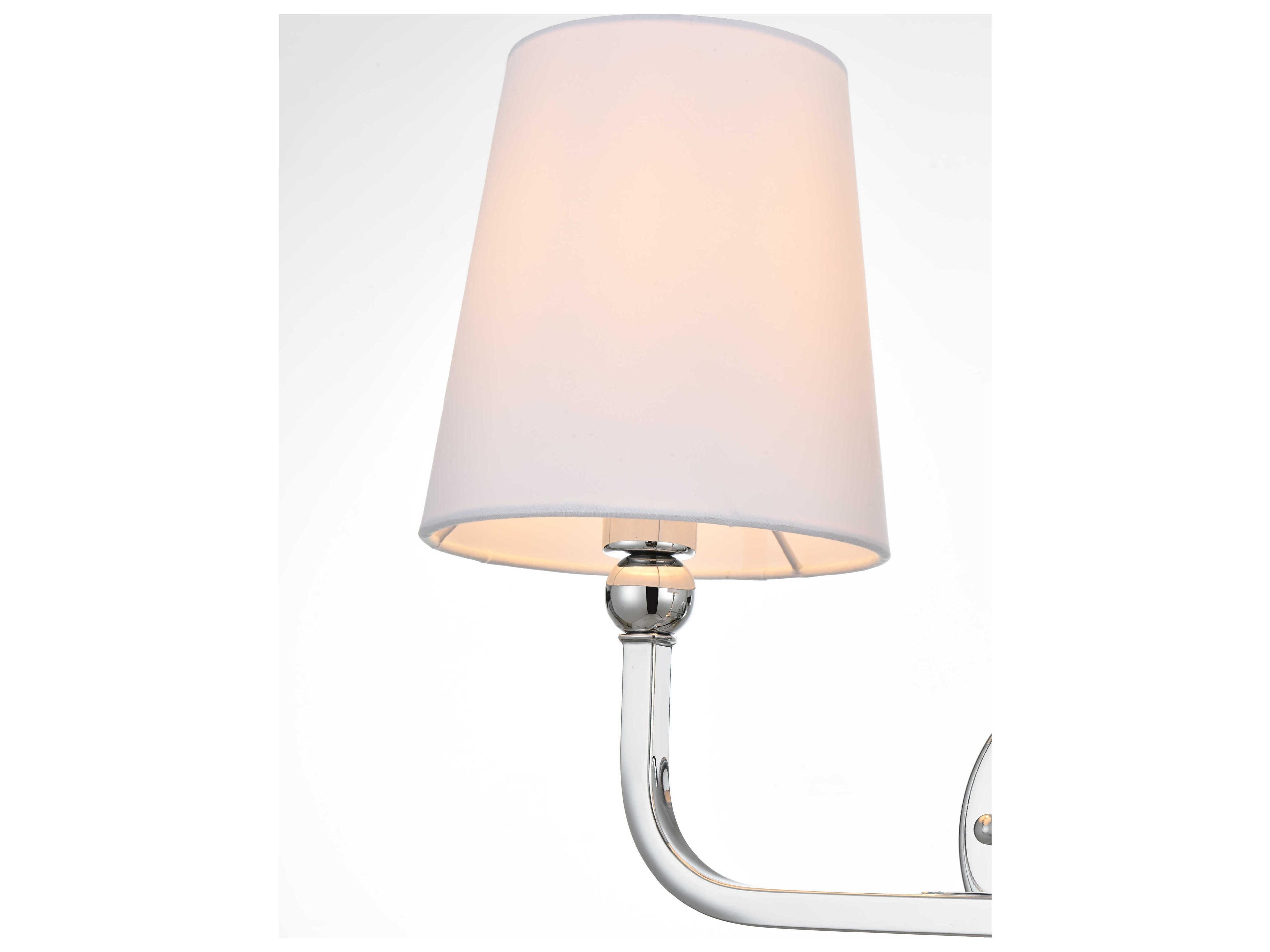 Elegant Lighting Colson 2-Light Chrome Glass Vanity Light