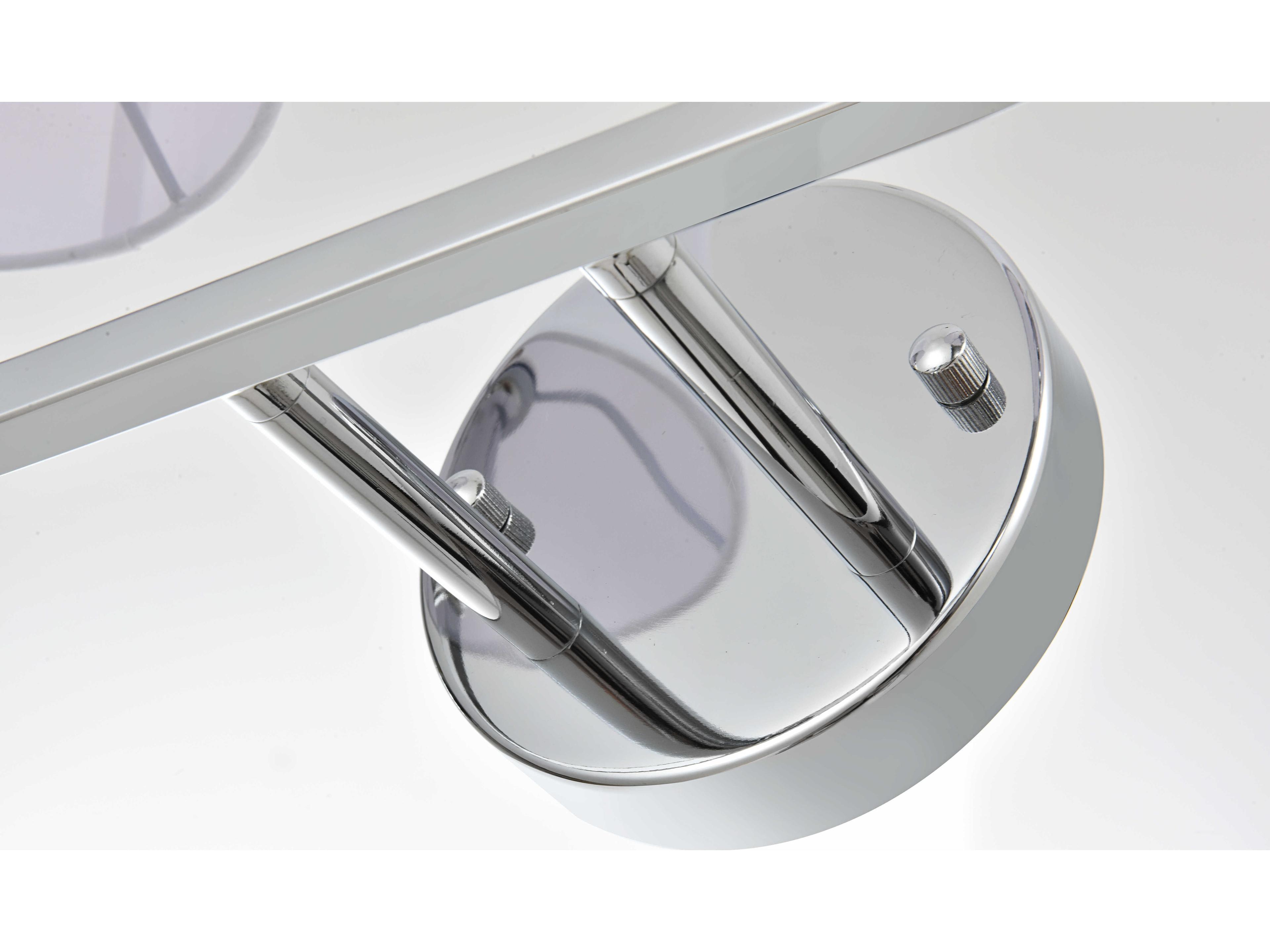 Elegant Lighting Colson 2-Light Chrome Glass Vanity Light