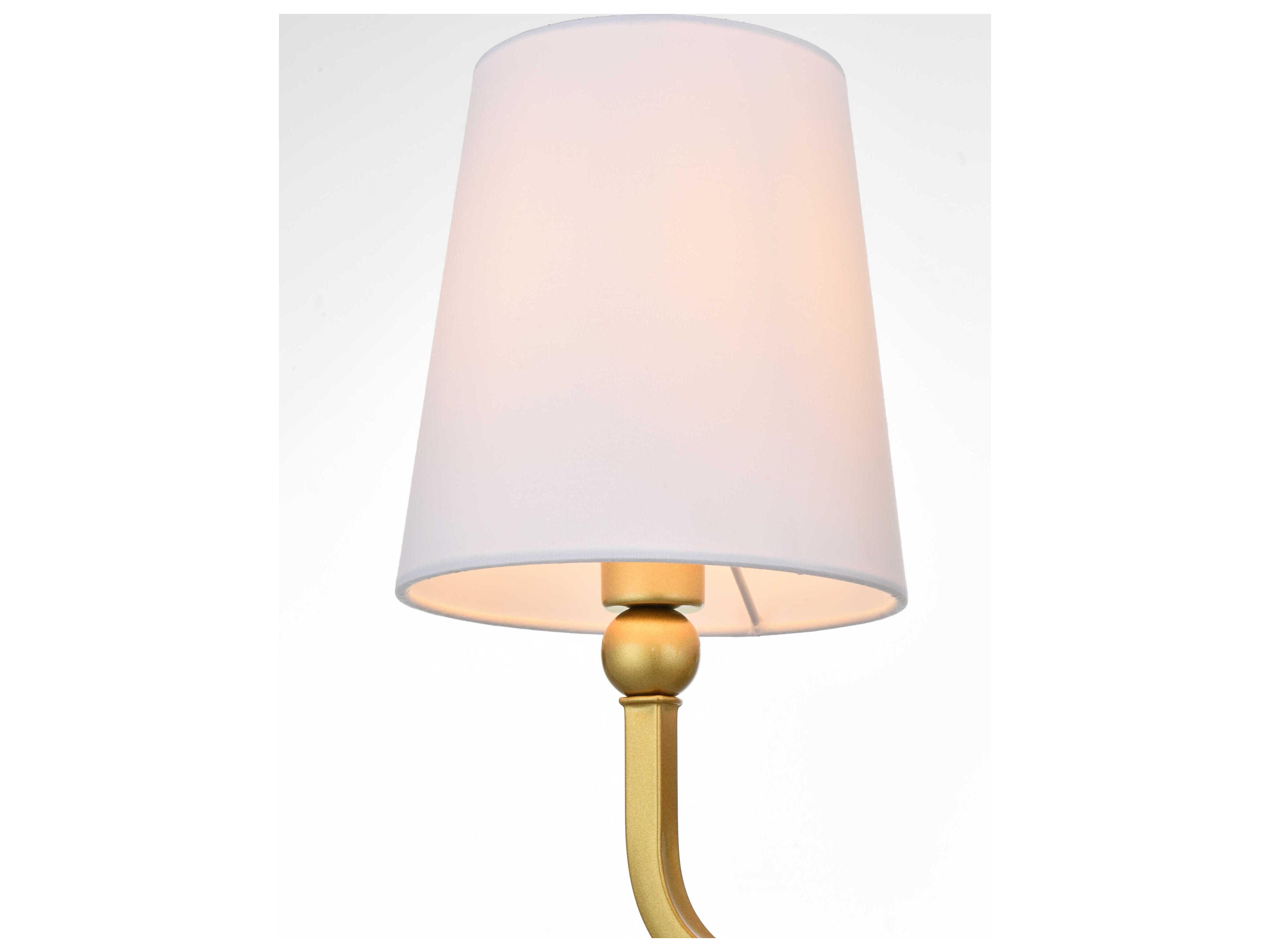 Elegant Lighting Colson 3-Light Brass Glass Vanity Light