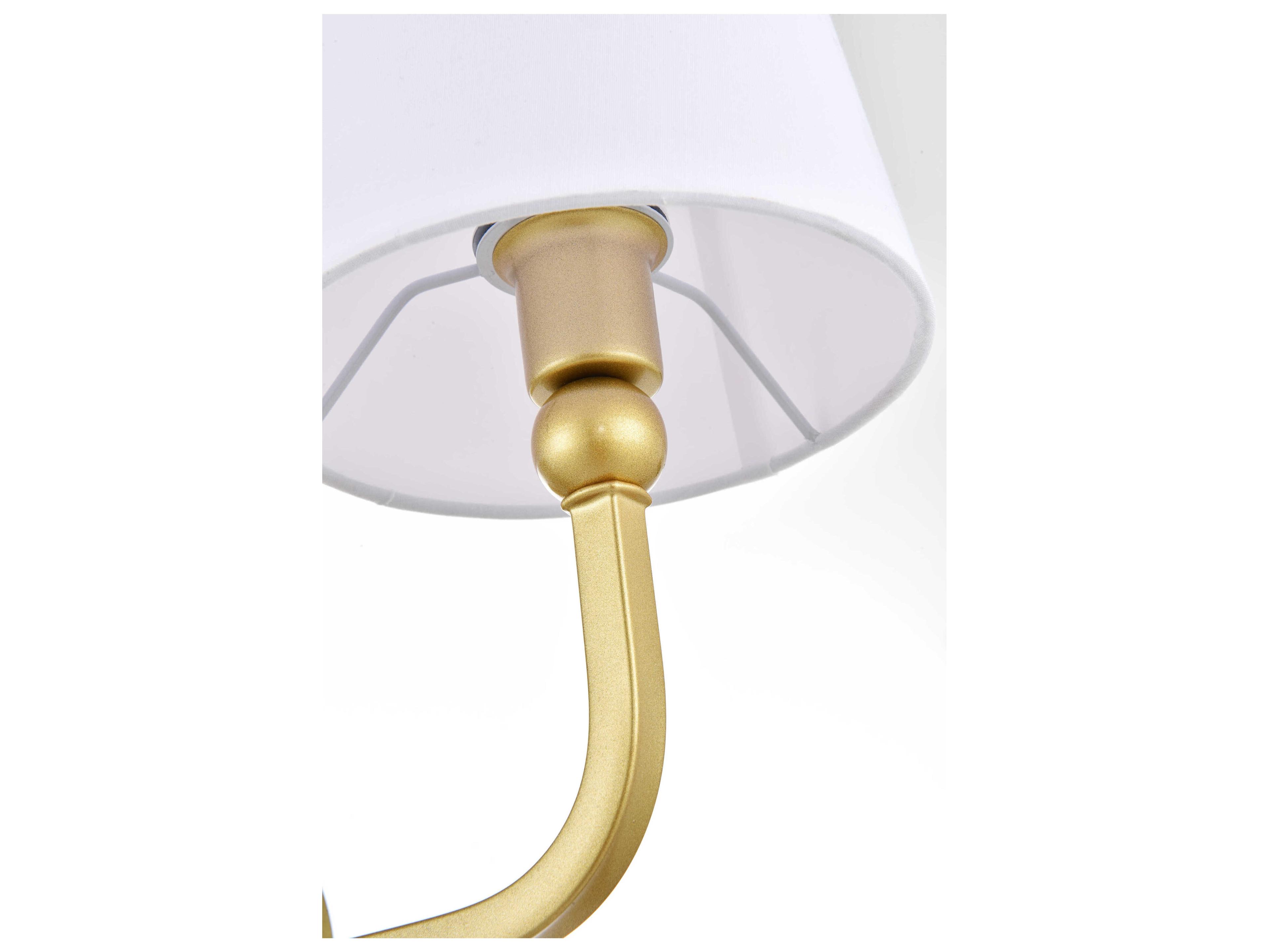 Elegant Lighting Colson 3-Light Brass Glass Vanity Light