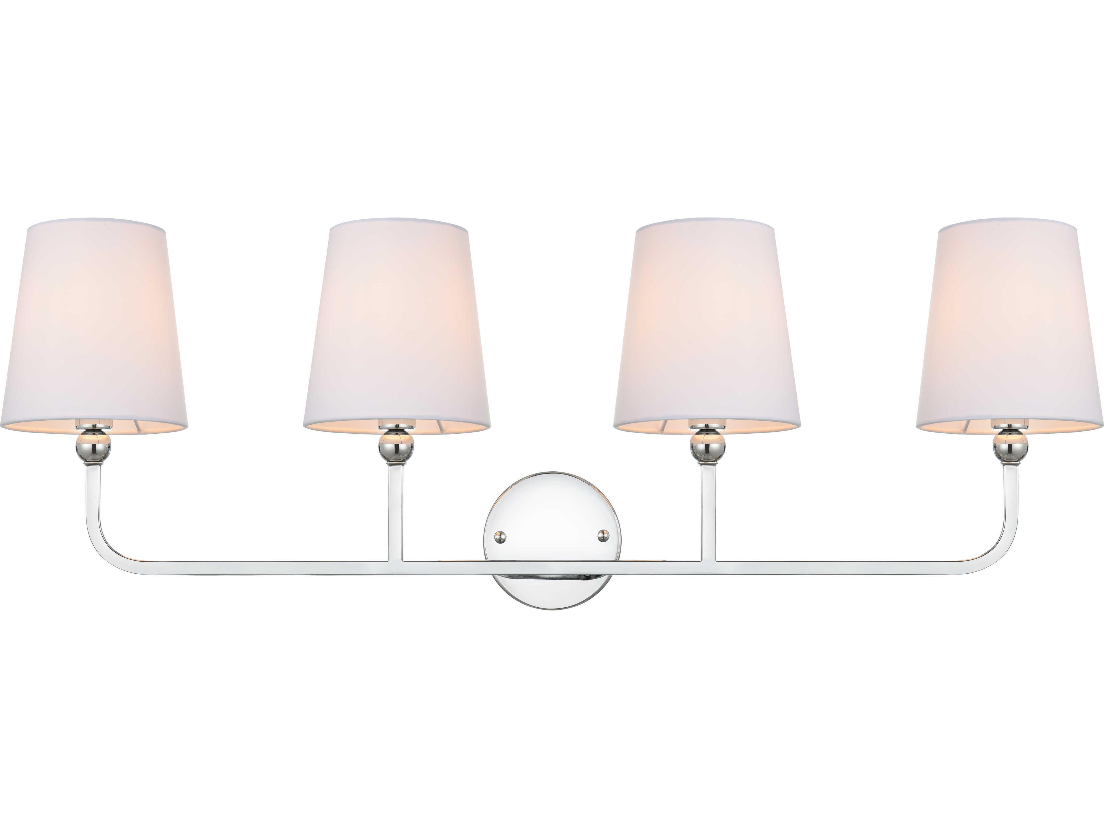 Elegant Lighting Colson 4-Light Chrome Glass Vanity Light