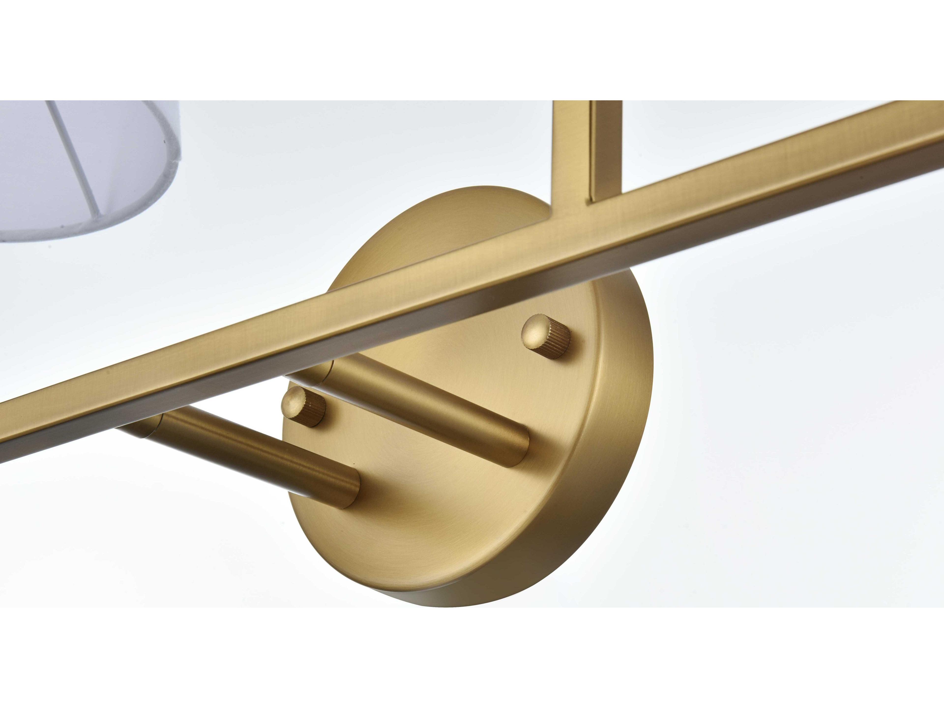 Elegant Lighting Senna 4-Light Satin Gold Vanity Light