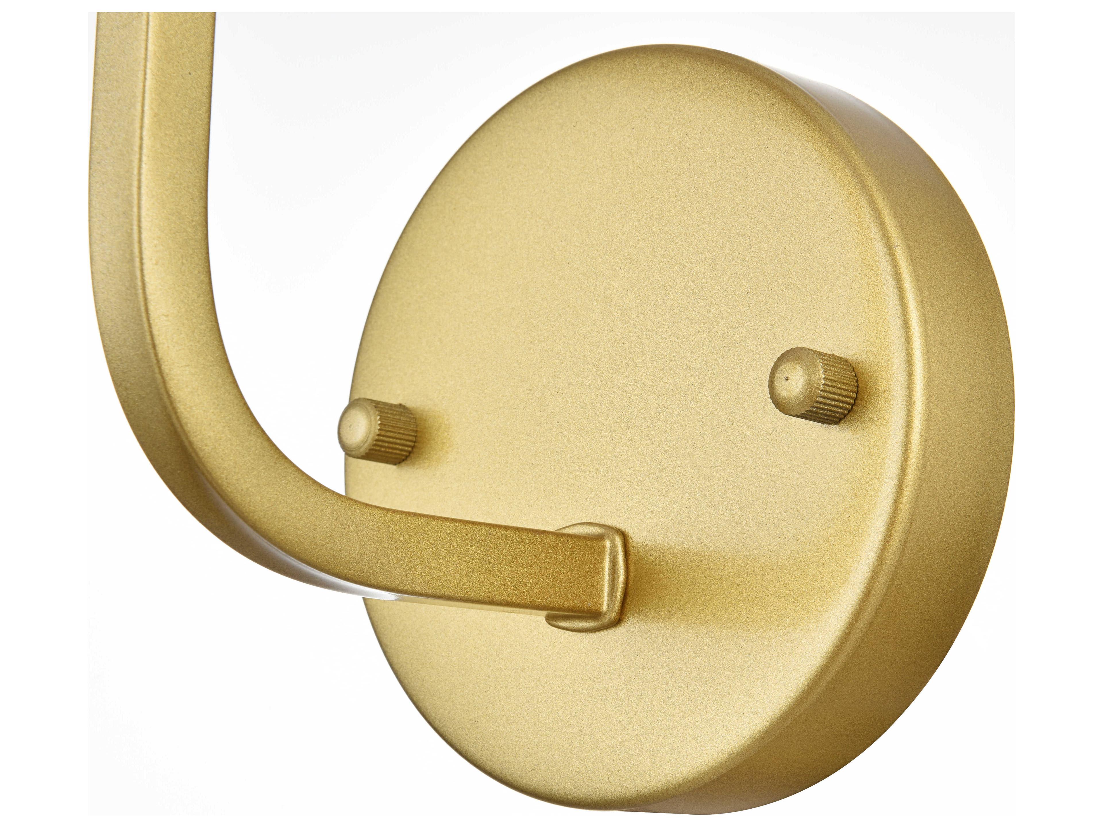 Elegant Lighting Colson 1-Light Brass Glass Wall Sconce