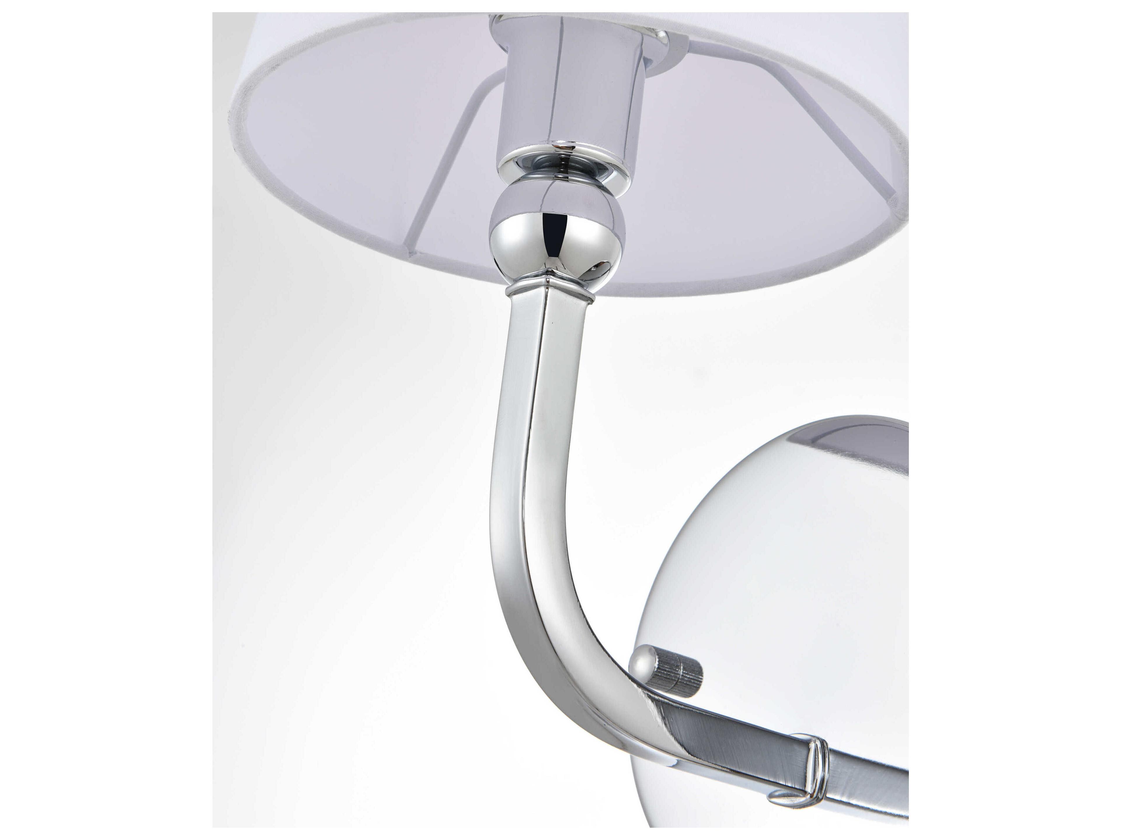 Elegant Lighting Colson 1-Light Chrome Glass Wall Sconce