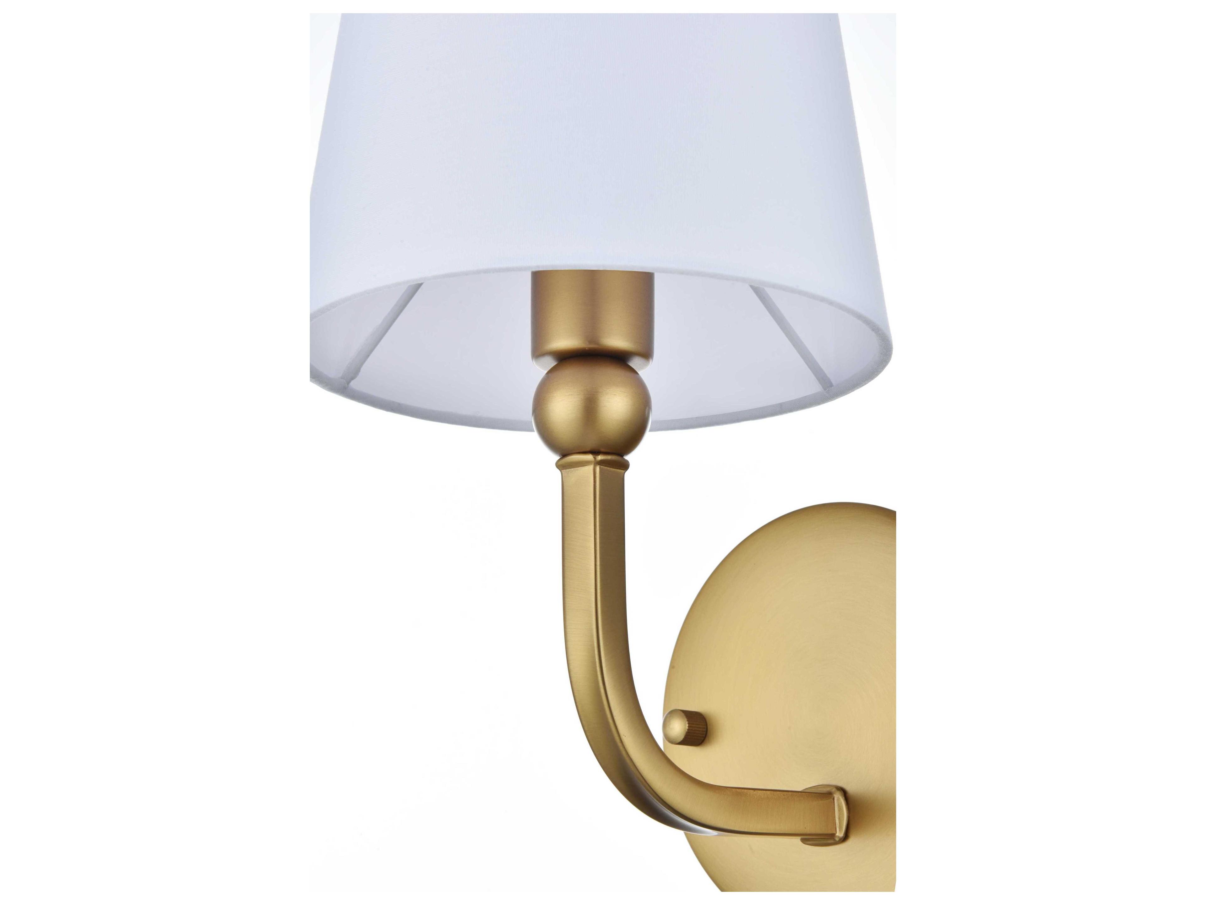 Elegant Lighting Senna 1-Light Satin Gold Wall Sconce