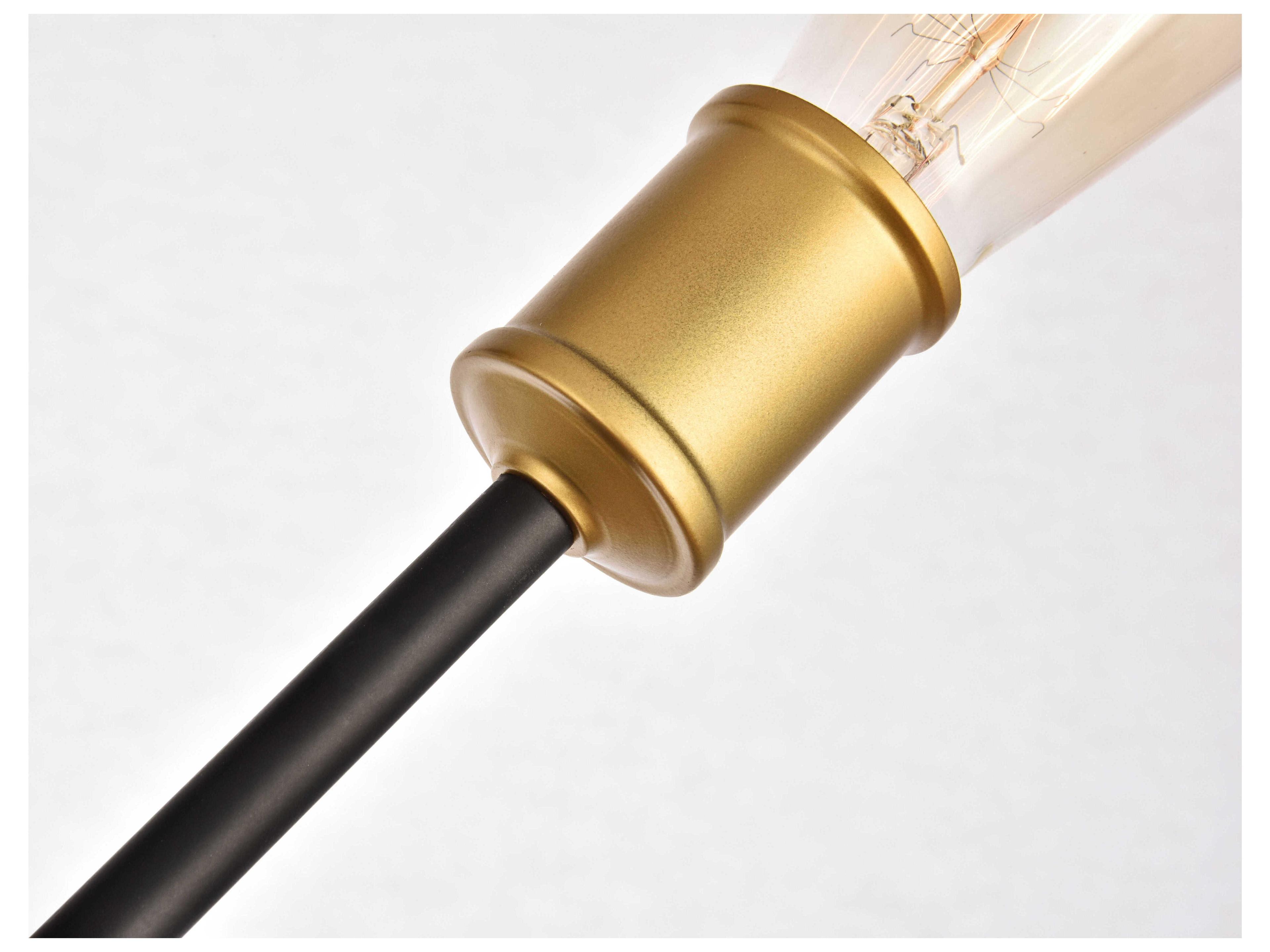 Elegant Lighting Axel 6-Light Black Brass Sputnik Semi Flush Mount