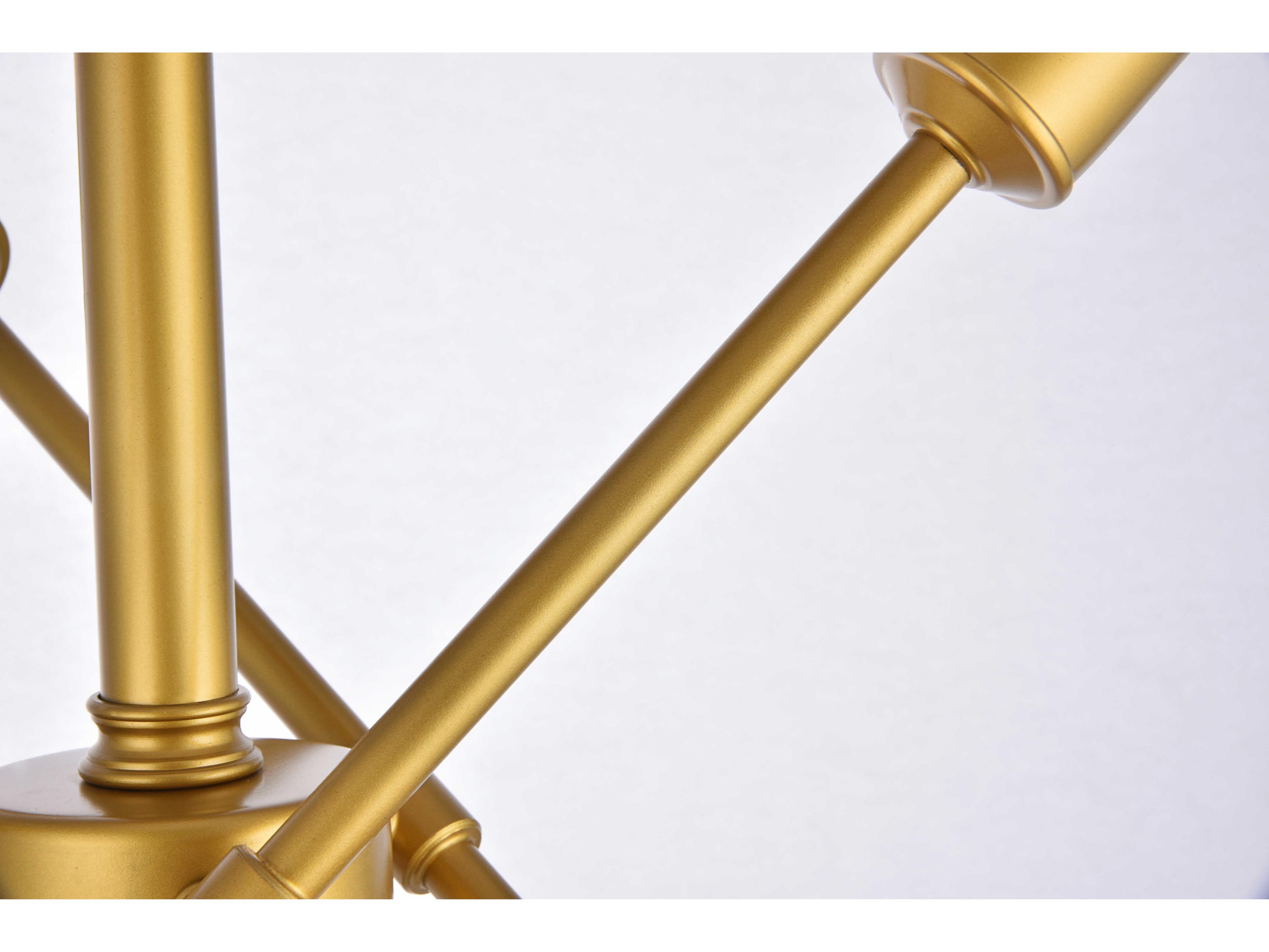 Elegant Lighting Axel 6-Light Brass Sputnik Semi Flush Mount