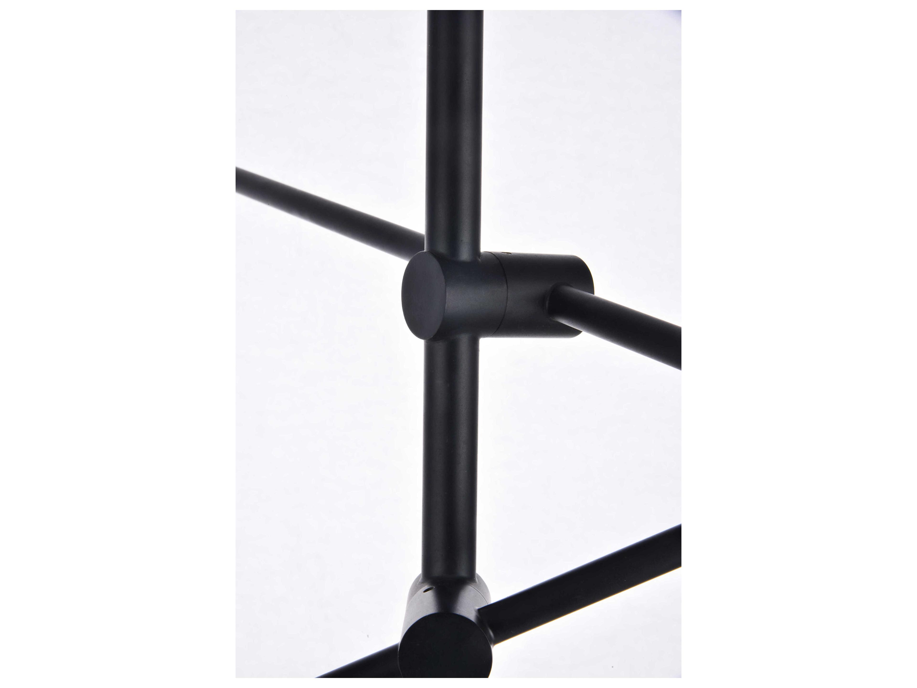 Elegant Lighting Axel 6-Light Black Brass Sputnik Pendant