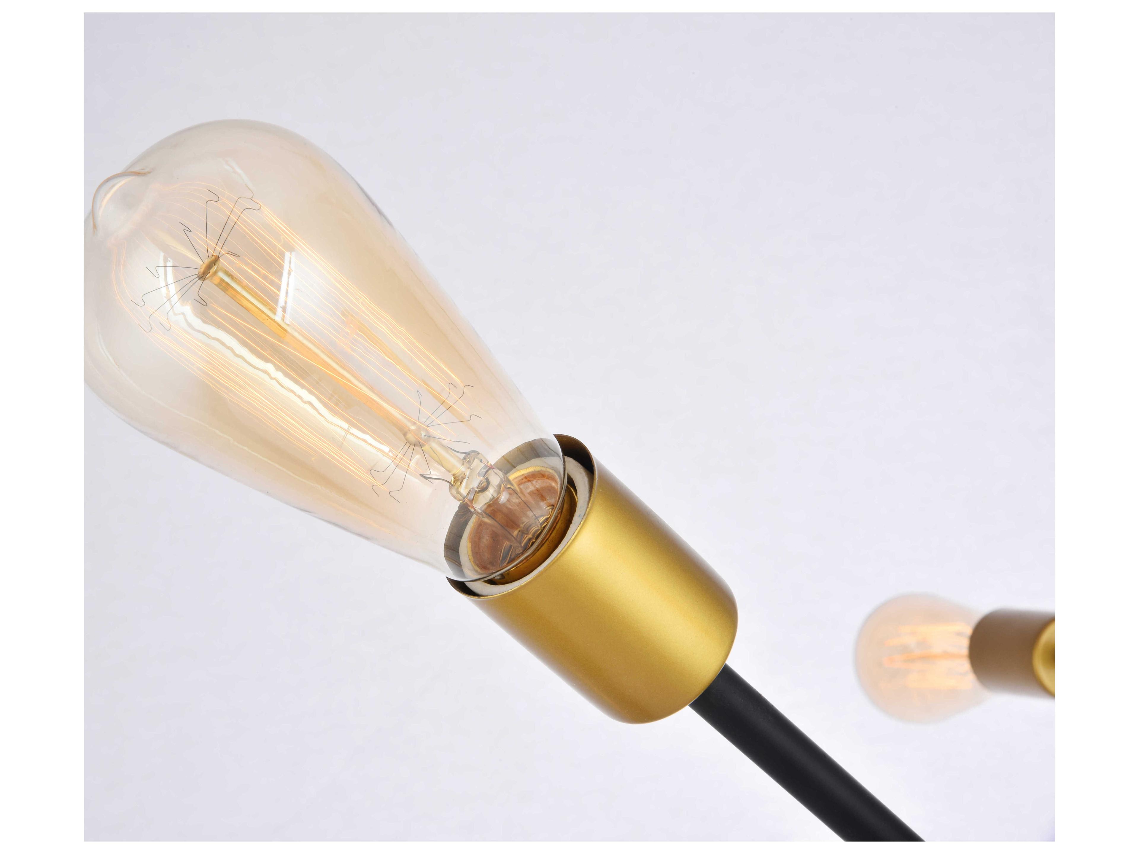 Elegant Lighting Axel 6-Light Black Brass Sputnik Pendant