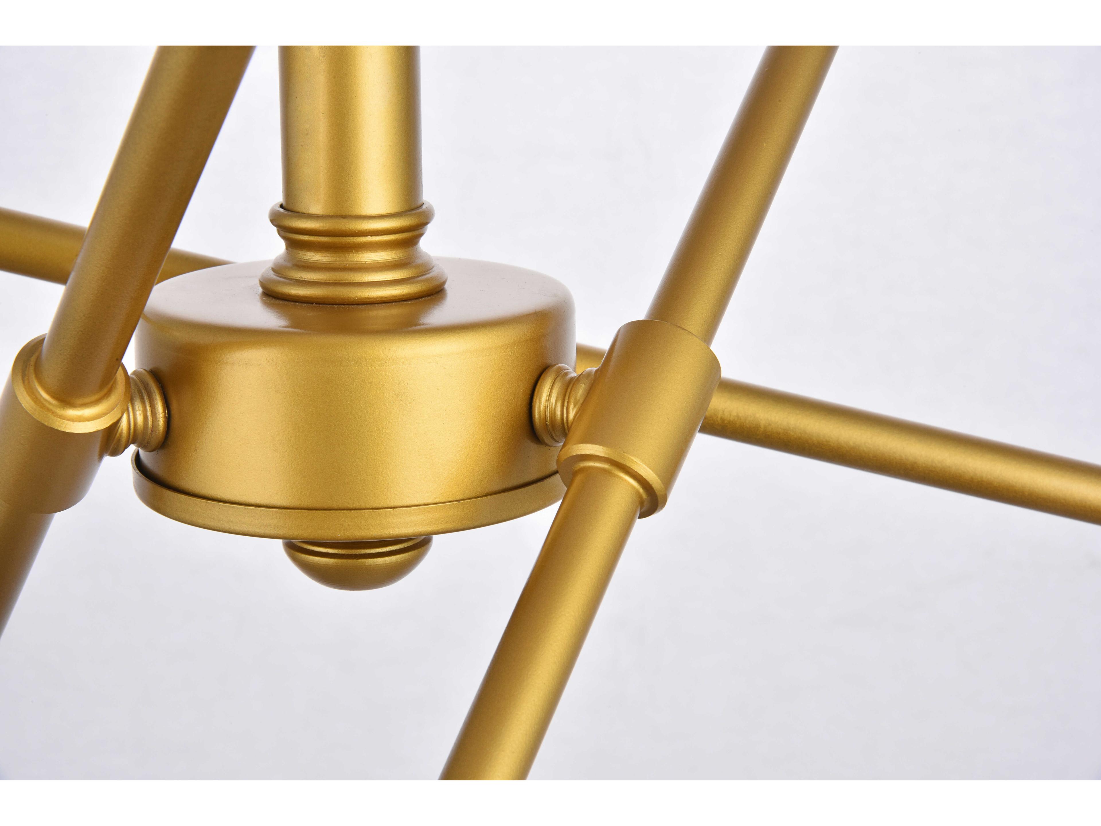 Elegant Lighting Axel 6-Light Brass Sputnik Pendant