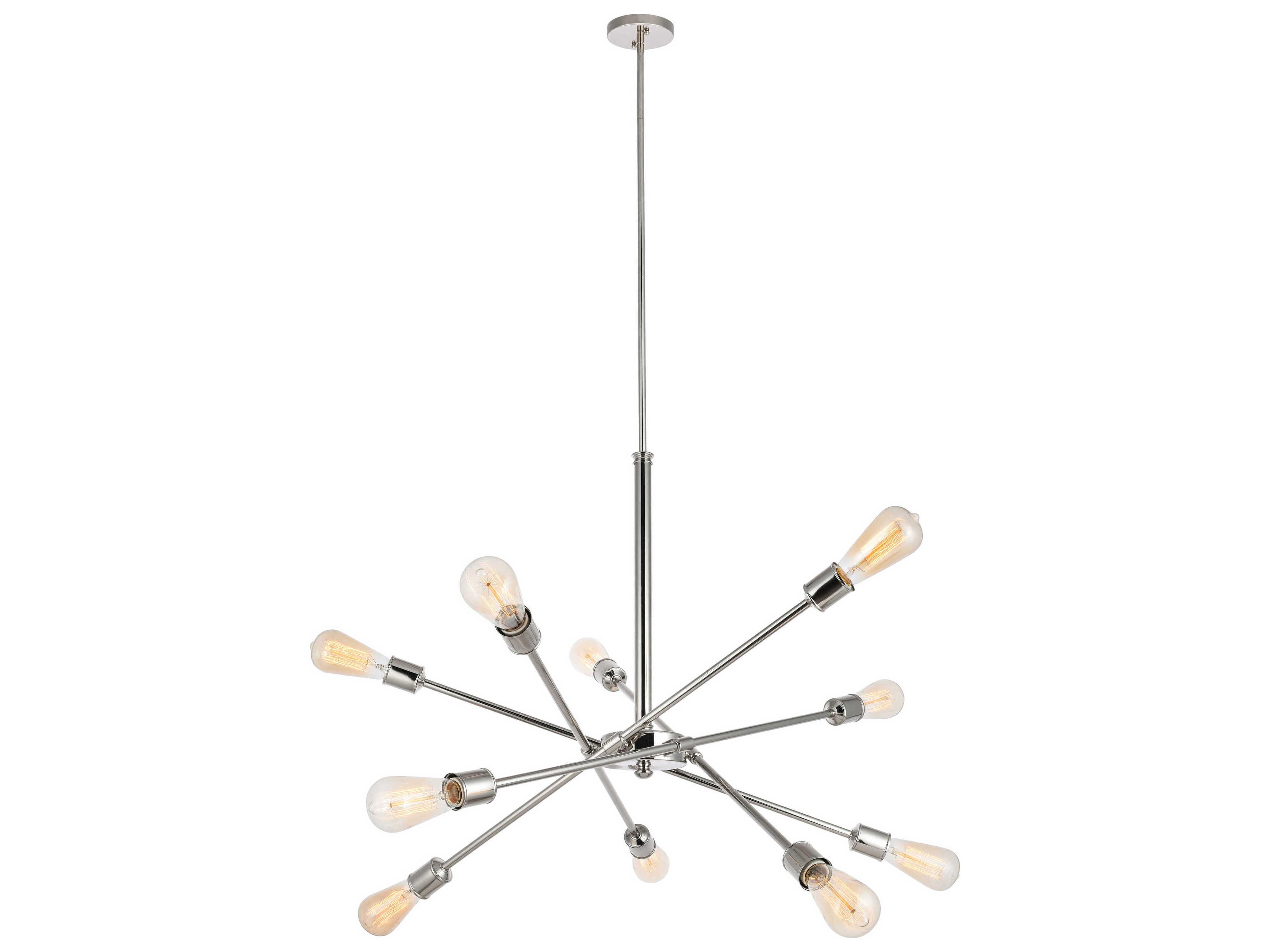 Elegant Lighting Axel 10-Light Polished Nickel Sputnik Pendant