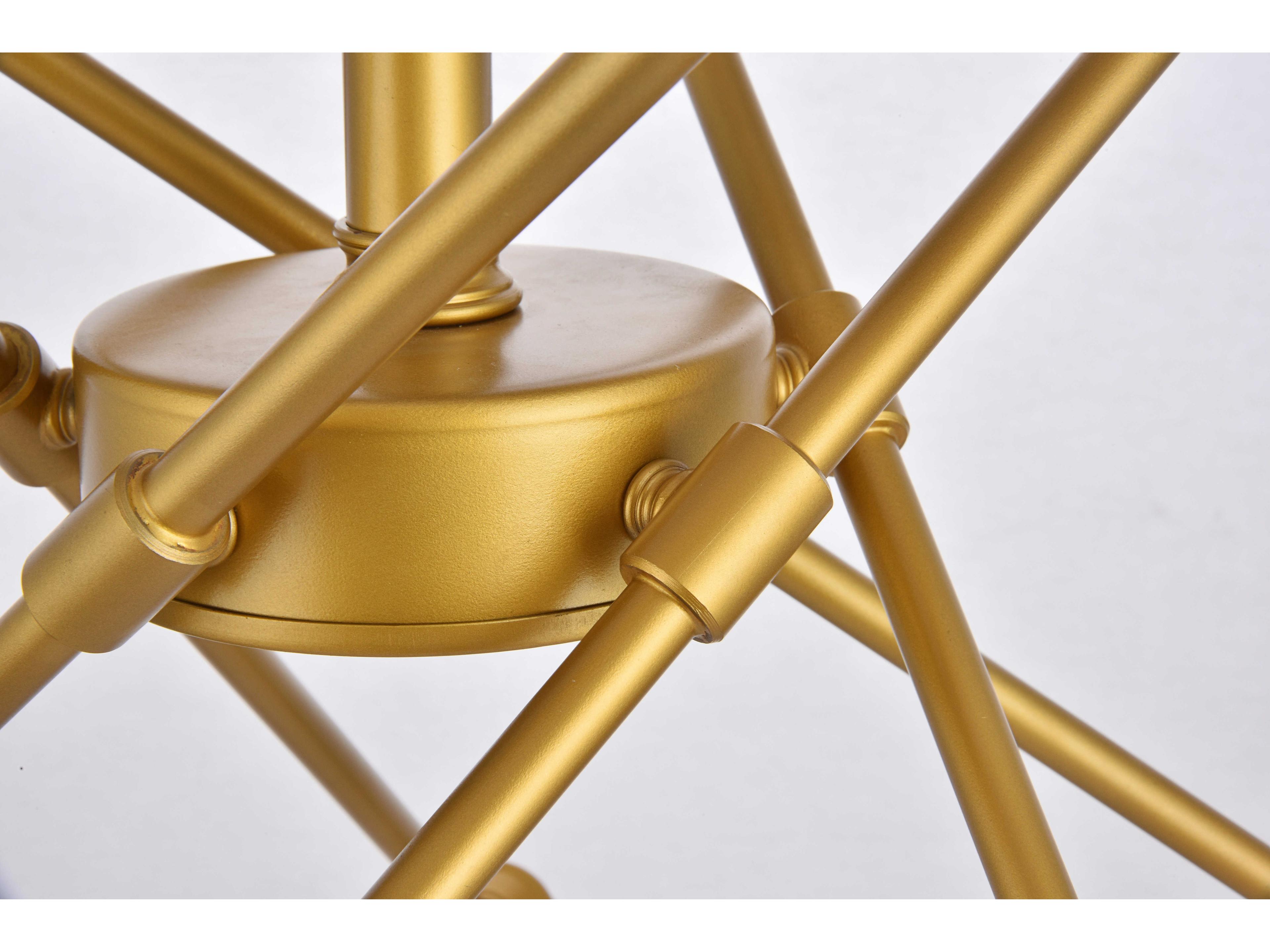 Elegant Lighting Axel 10-Light Brass Sputnik Pendant