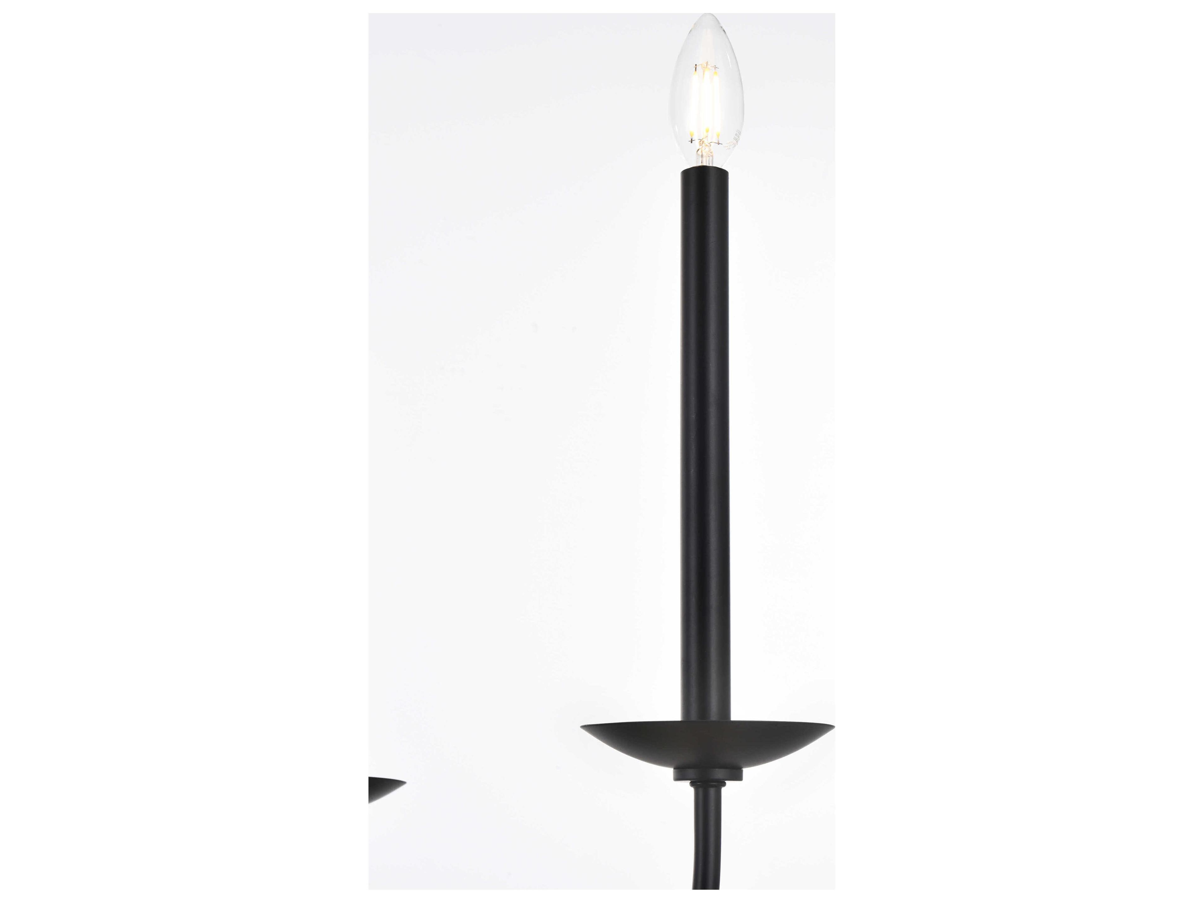 Elegant Lighting Cohen 6-Light Black Chandelier