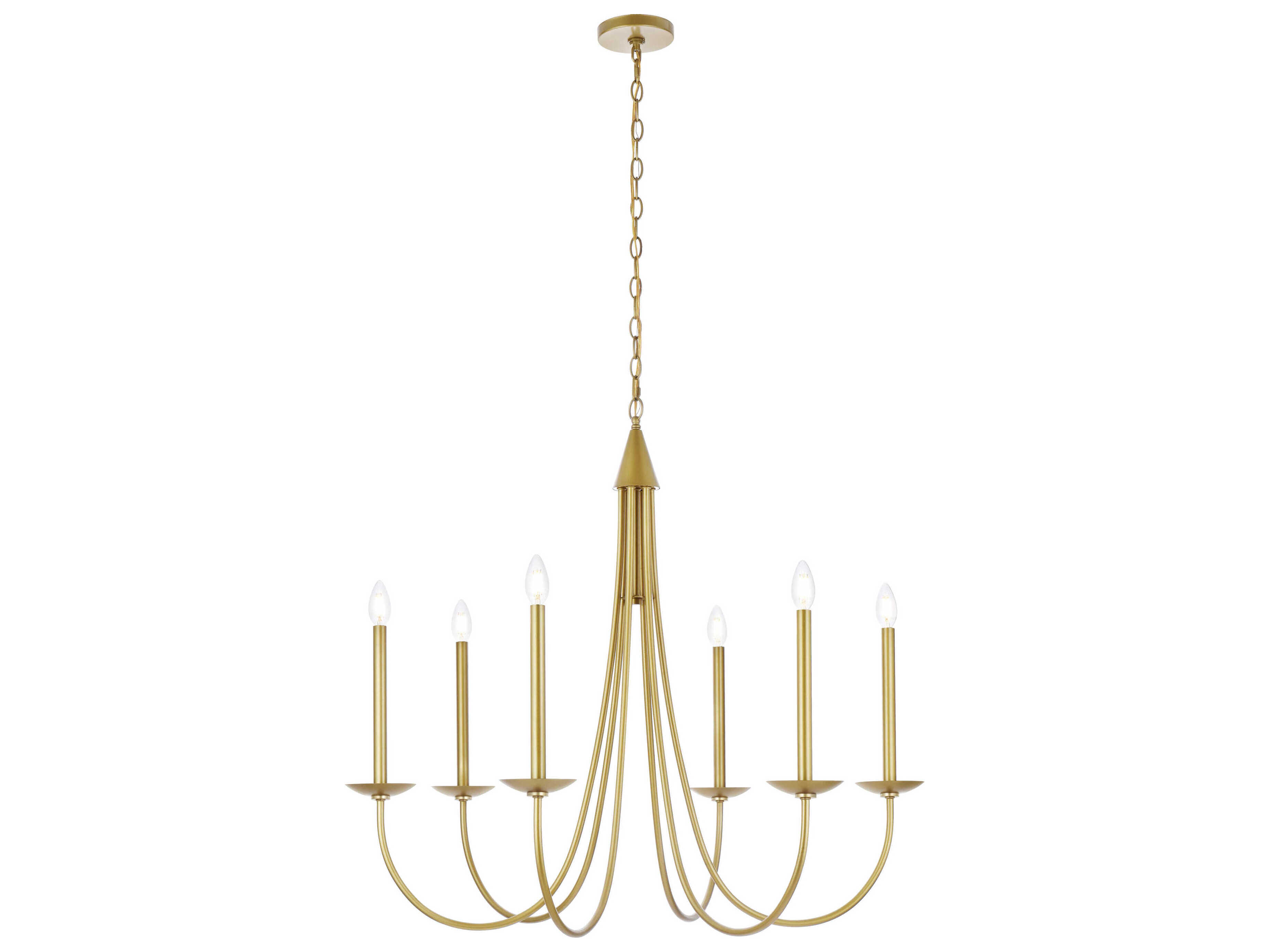 Elegant Lighting Cohen 6-Light Brass Chandelier