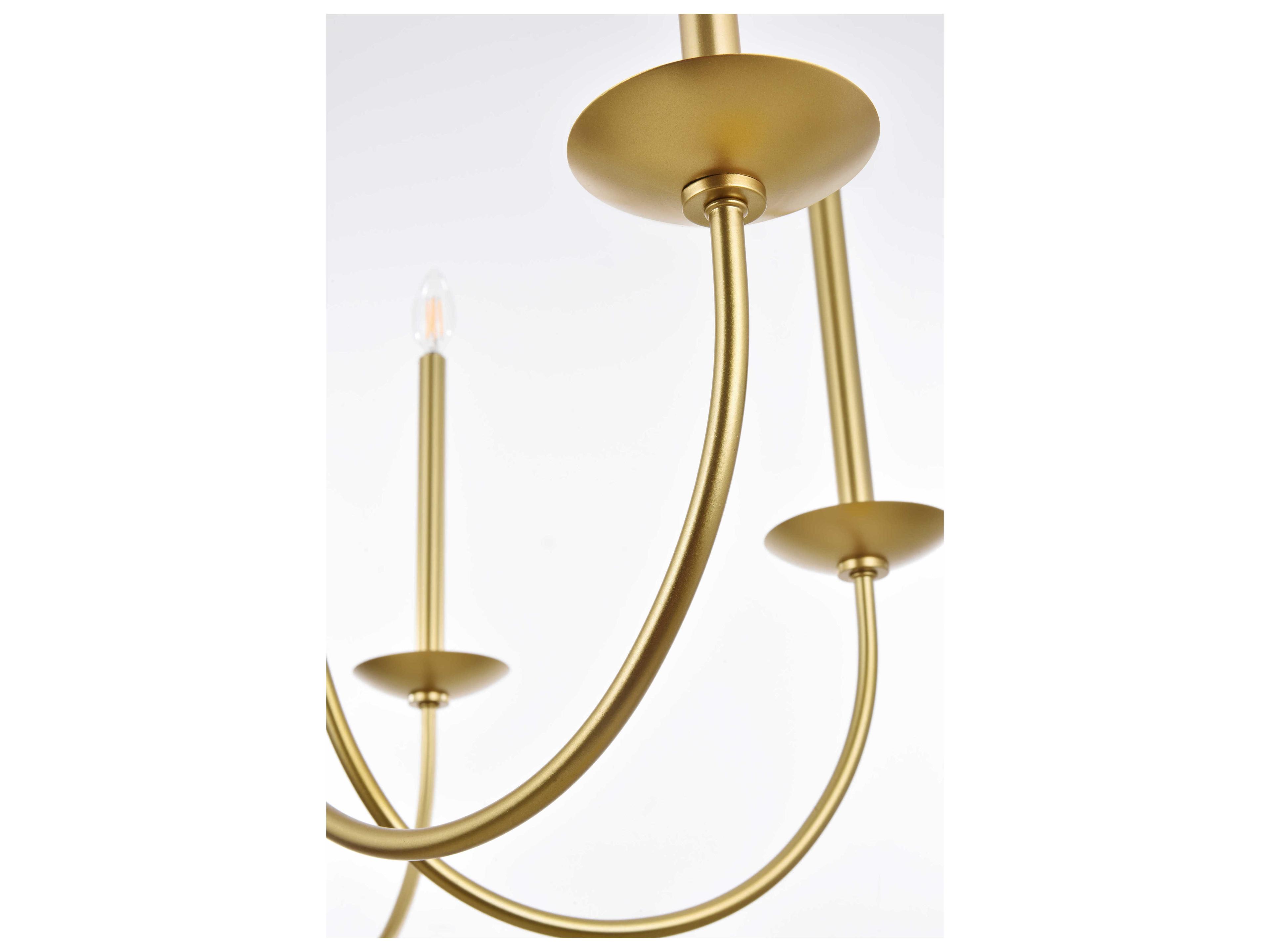 Elegant Lighting Cohen 6-Light Brass Chandelier