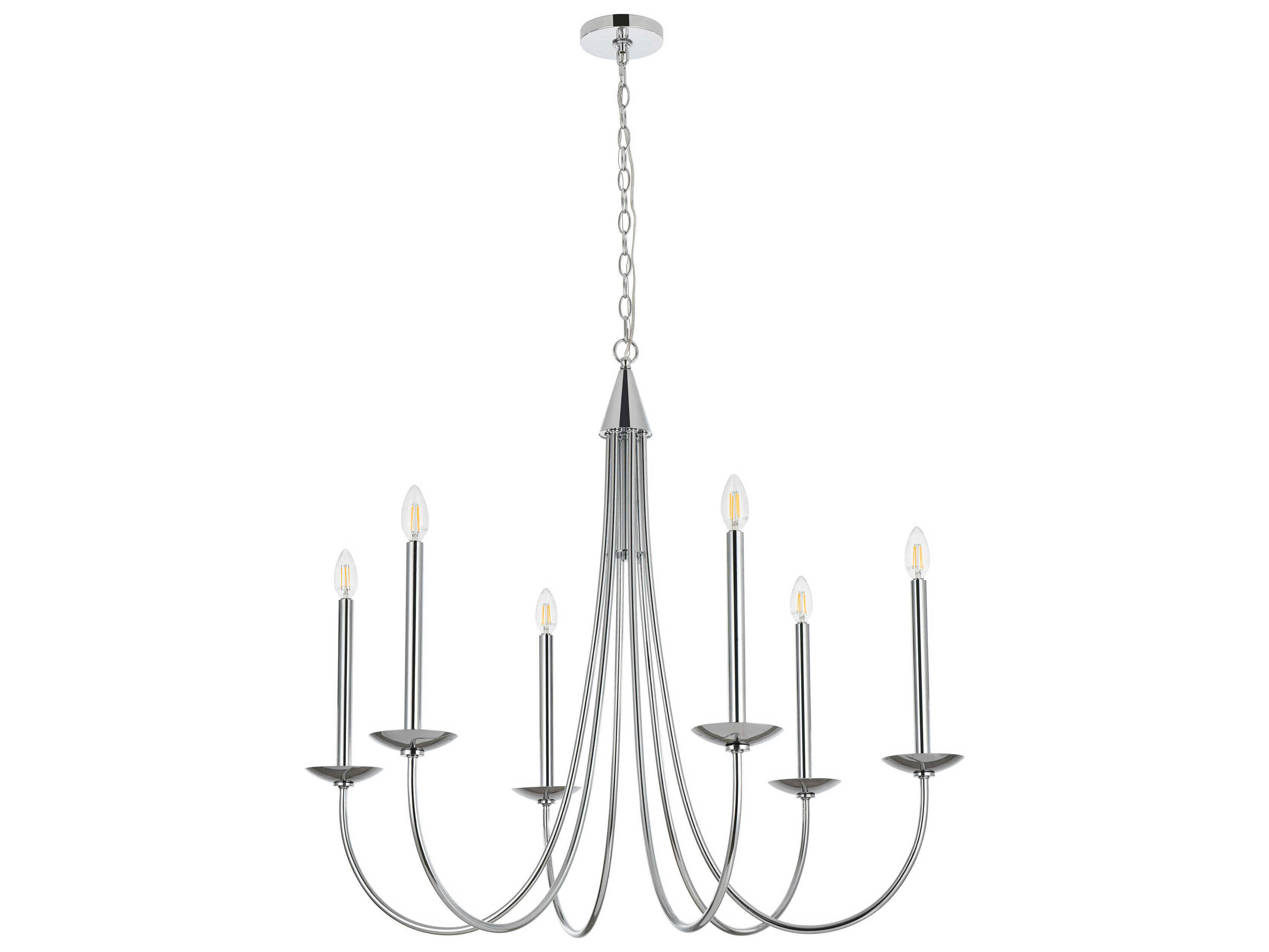 Elegant Lighting Cohen 6-Light Chrome Chandelier