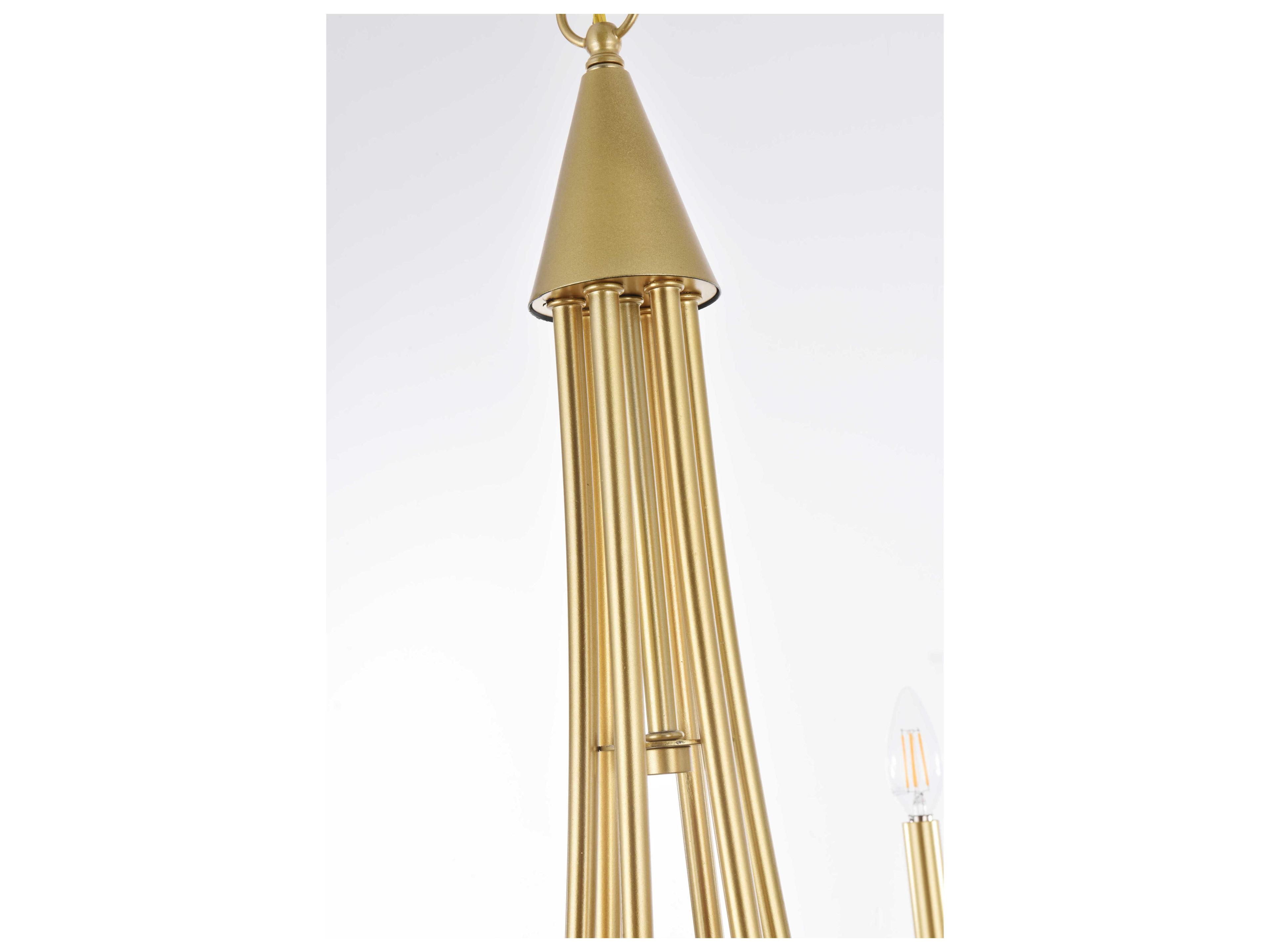 Elegant Lighting Cohen 6-Light Brass Chandelier