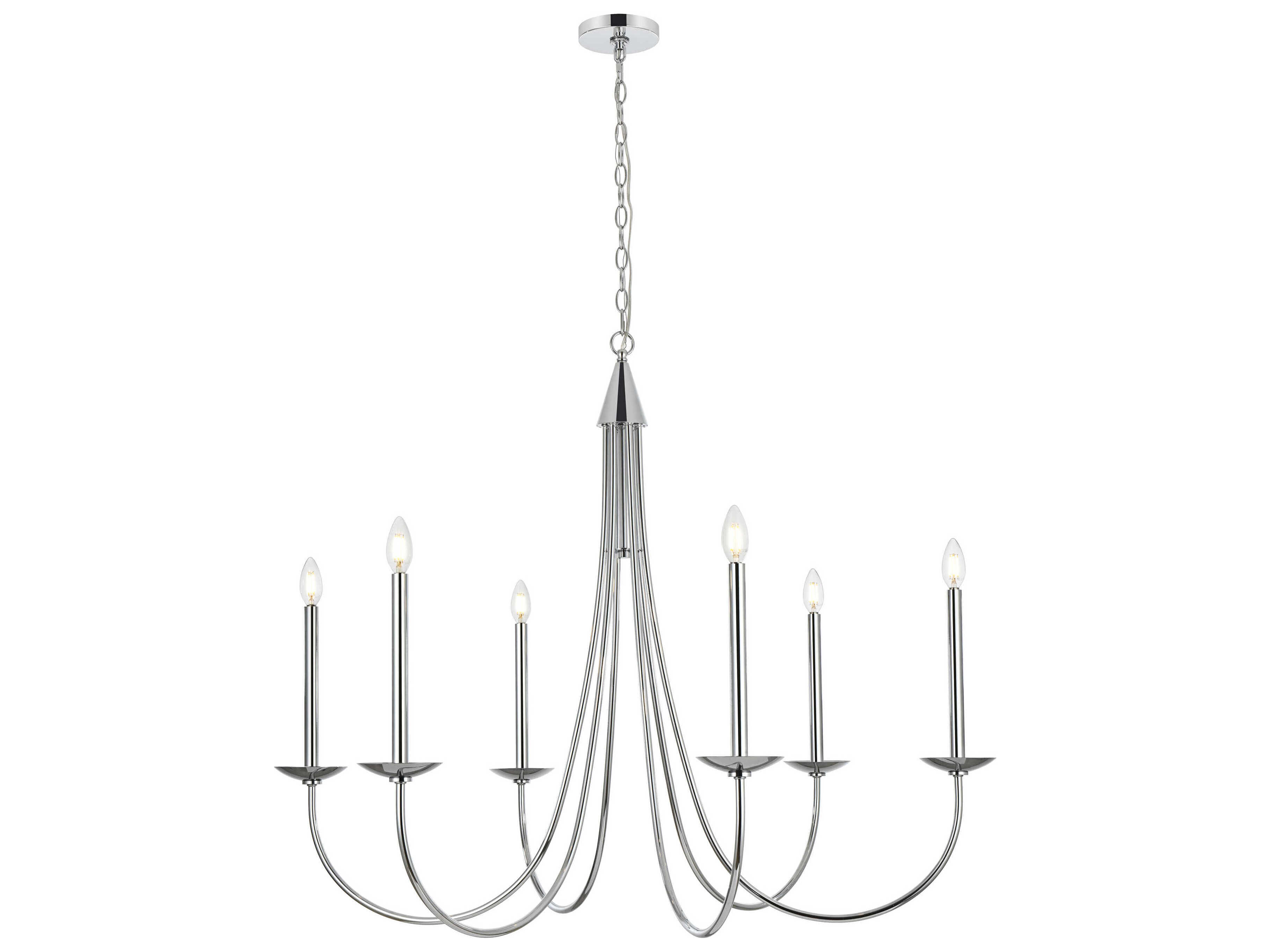 Elegant Lighting Cohen 6-Light Chrome Chandelier