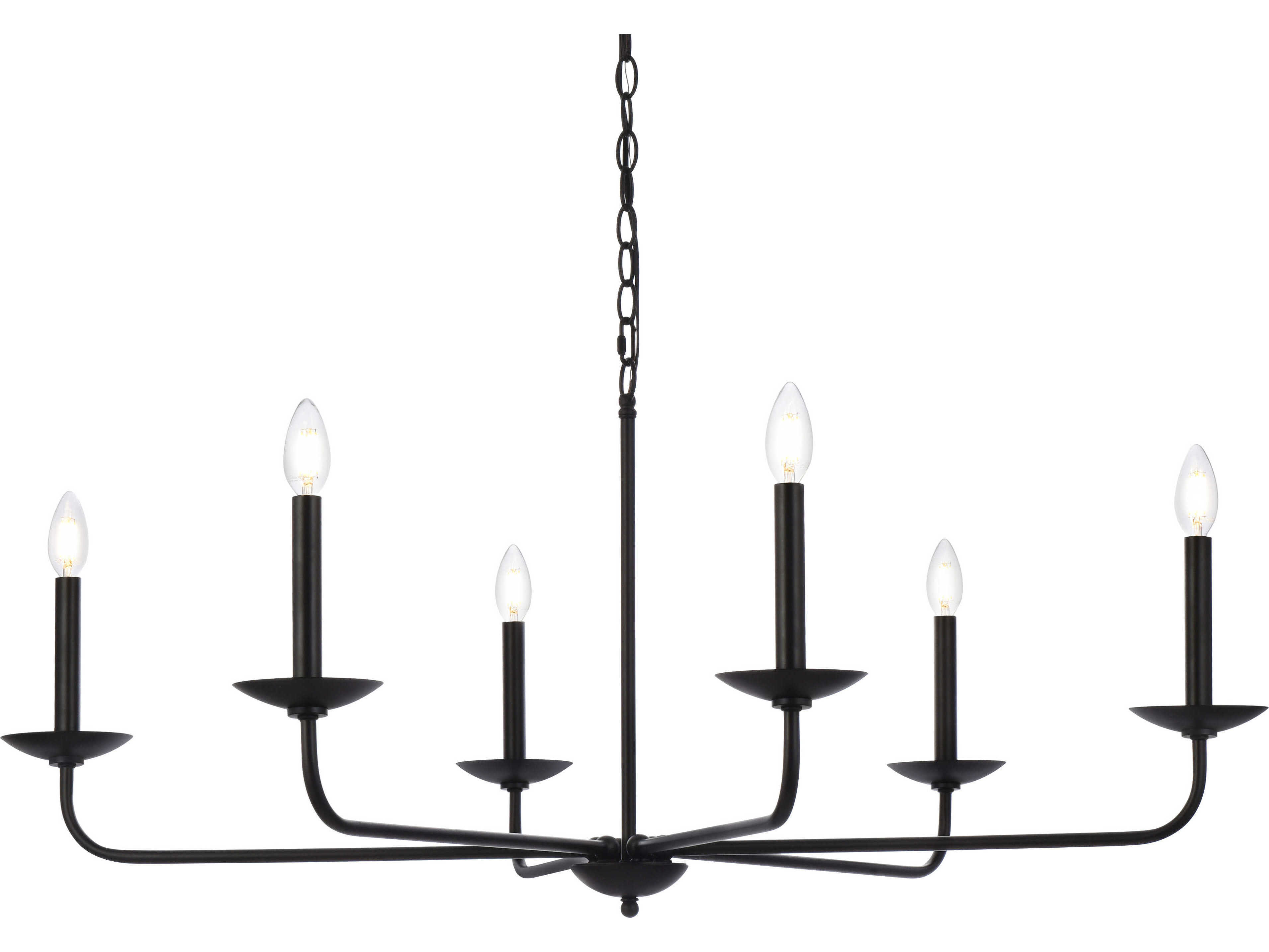 Elegant Lighting Cohen 6-Light Black Chandelier