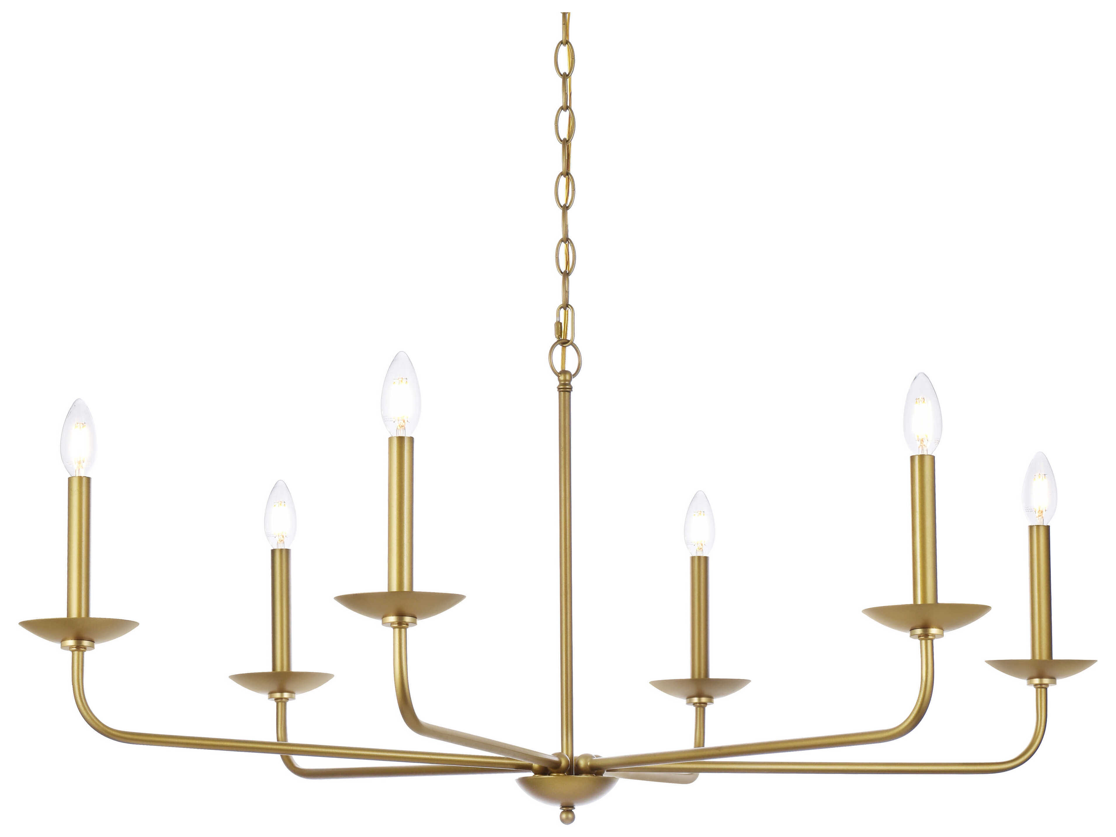 Elegant Lighting Cohen 6-Light Brass Chandelier
