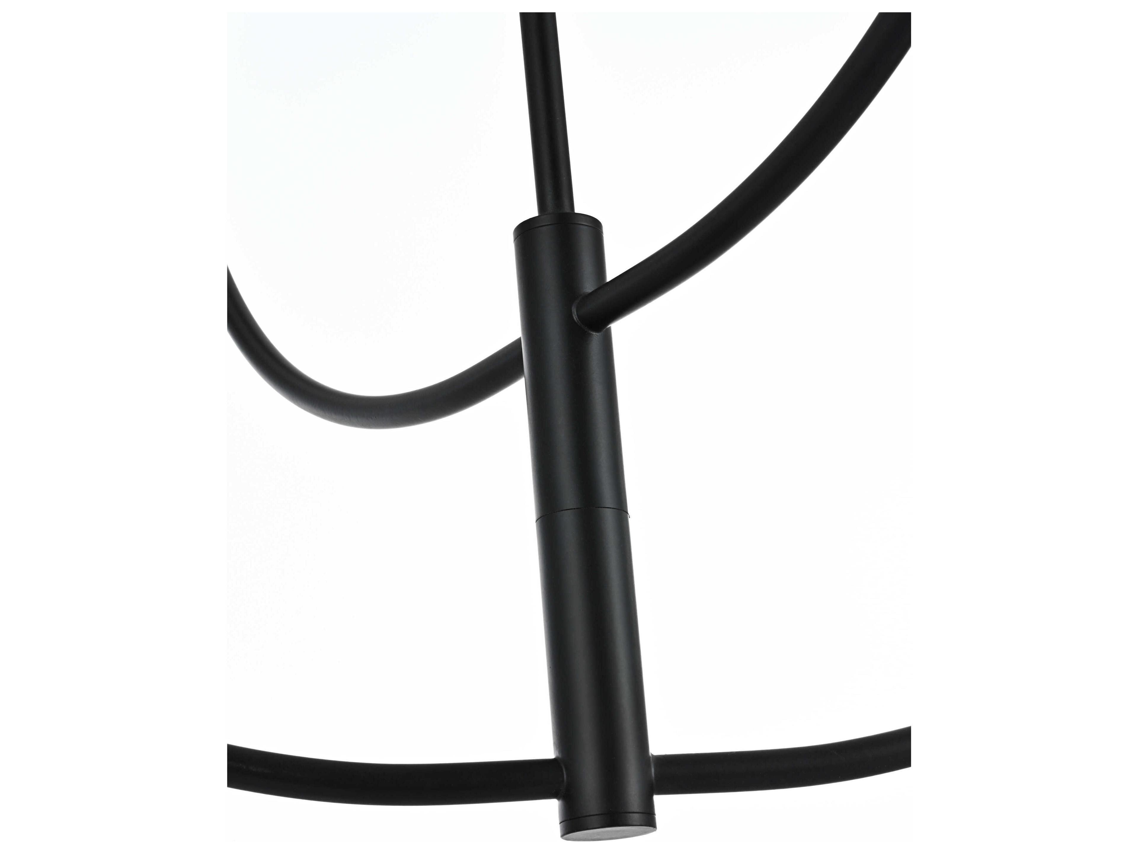 Elegant Lighting Nyomi 4-Light Black Globe Chandelier