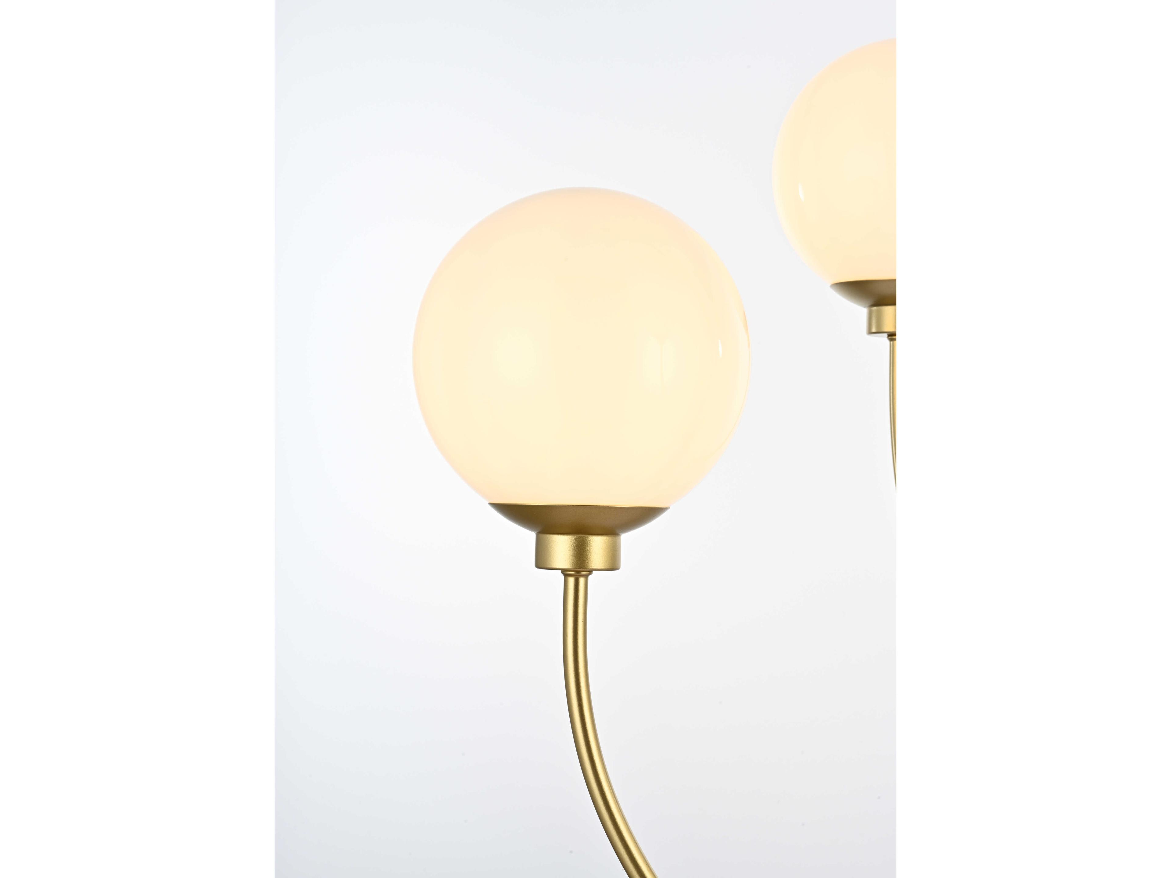 Elegant Lighting Nyomi 4-Light Brass Globe Chandelier