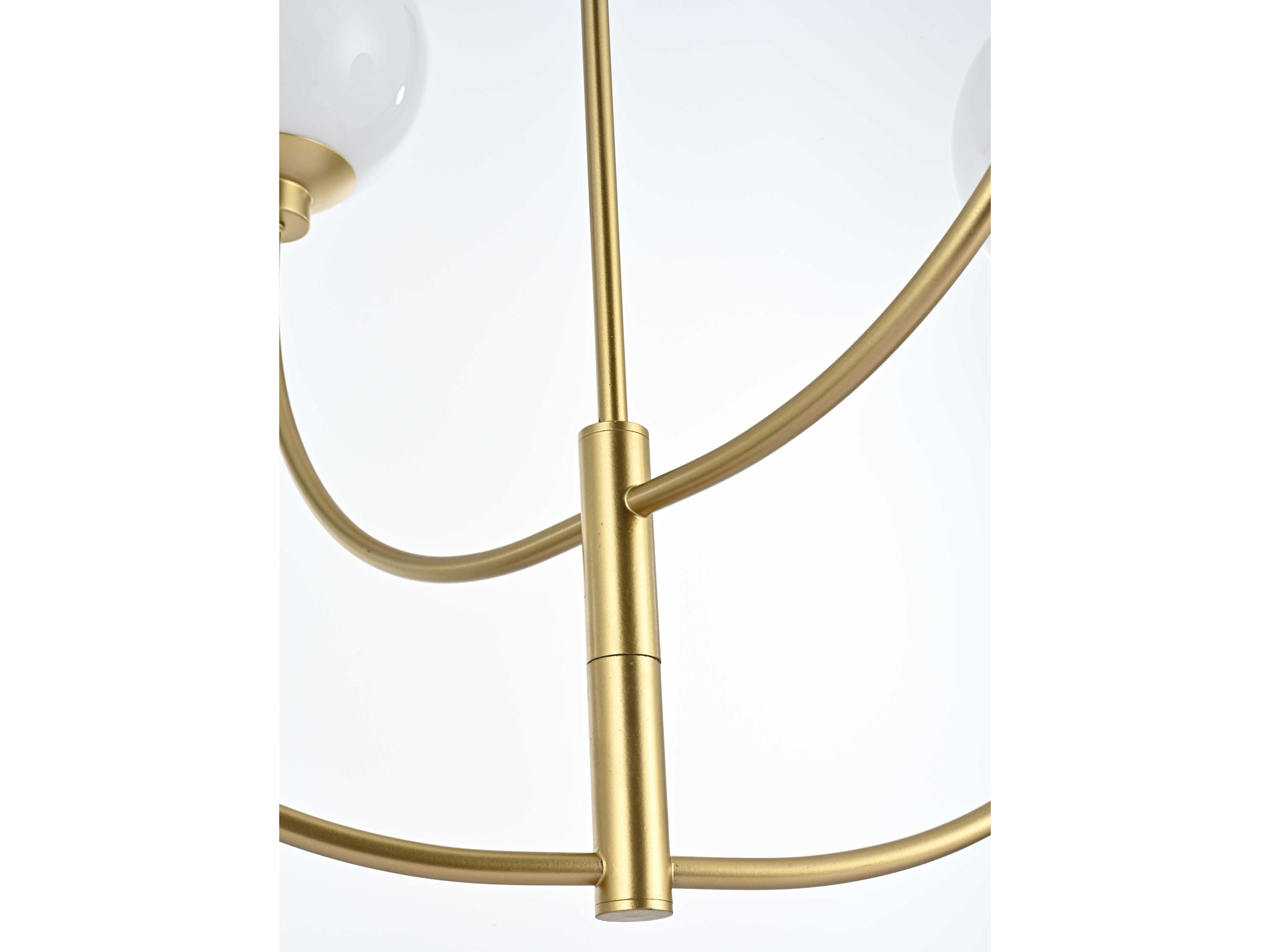 Elegant Lighting Nyomi 4-Light Brass Globe Chandelier