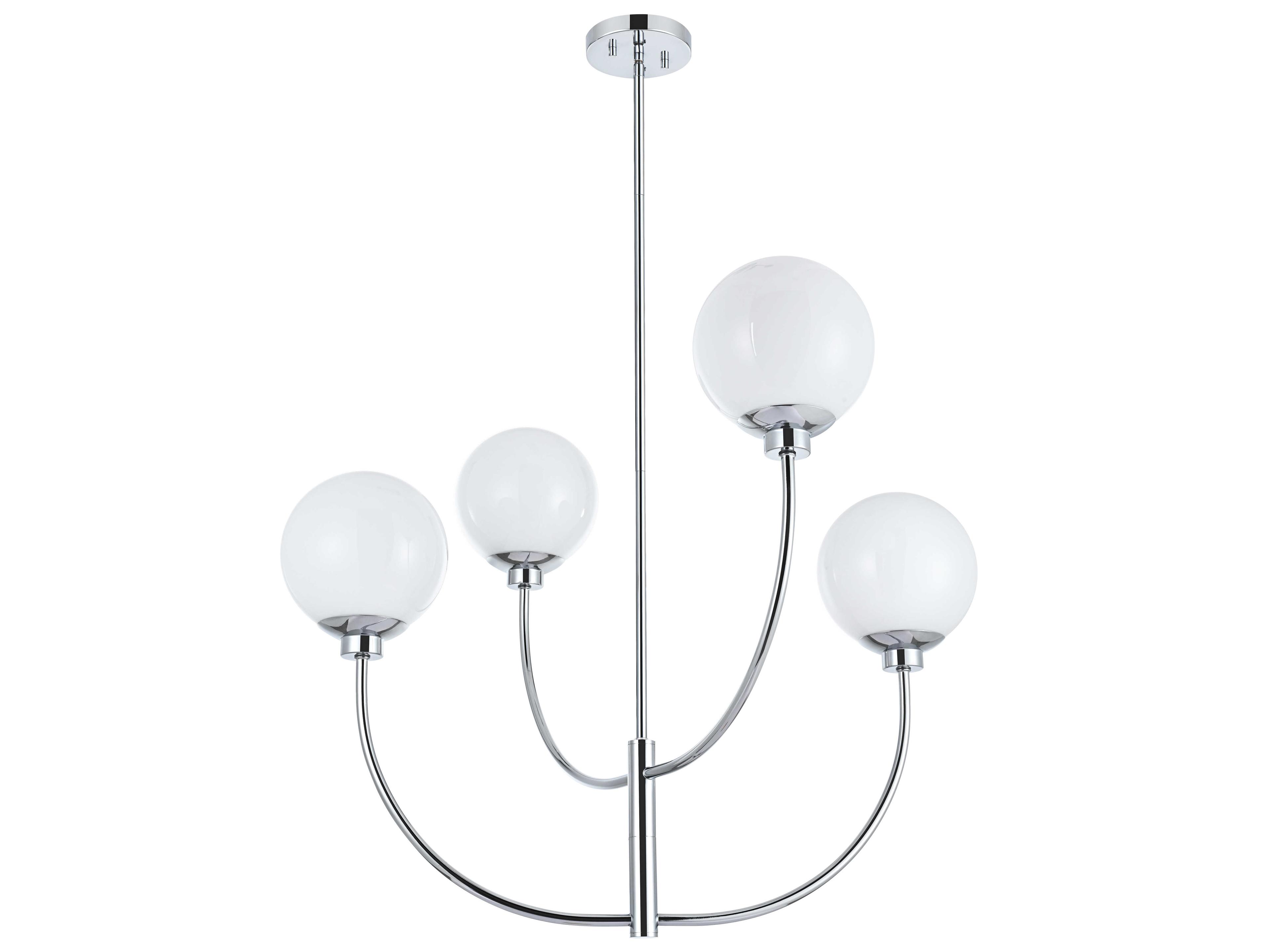 Elegant Lighting Nyomi 4-Light Chrome Globe Chandelier