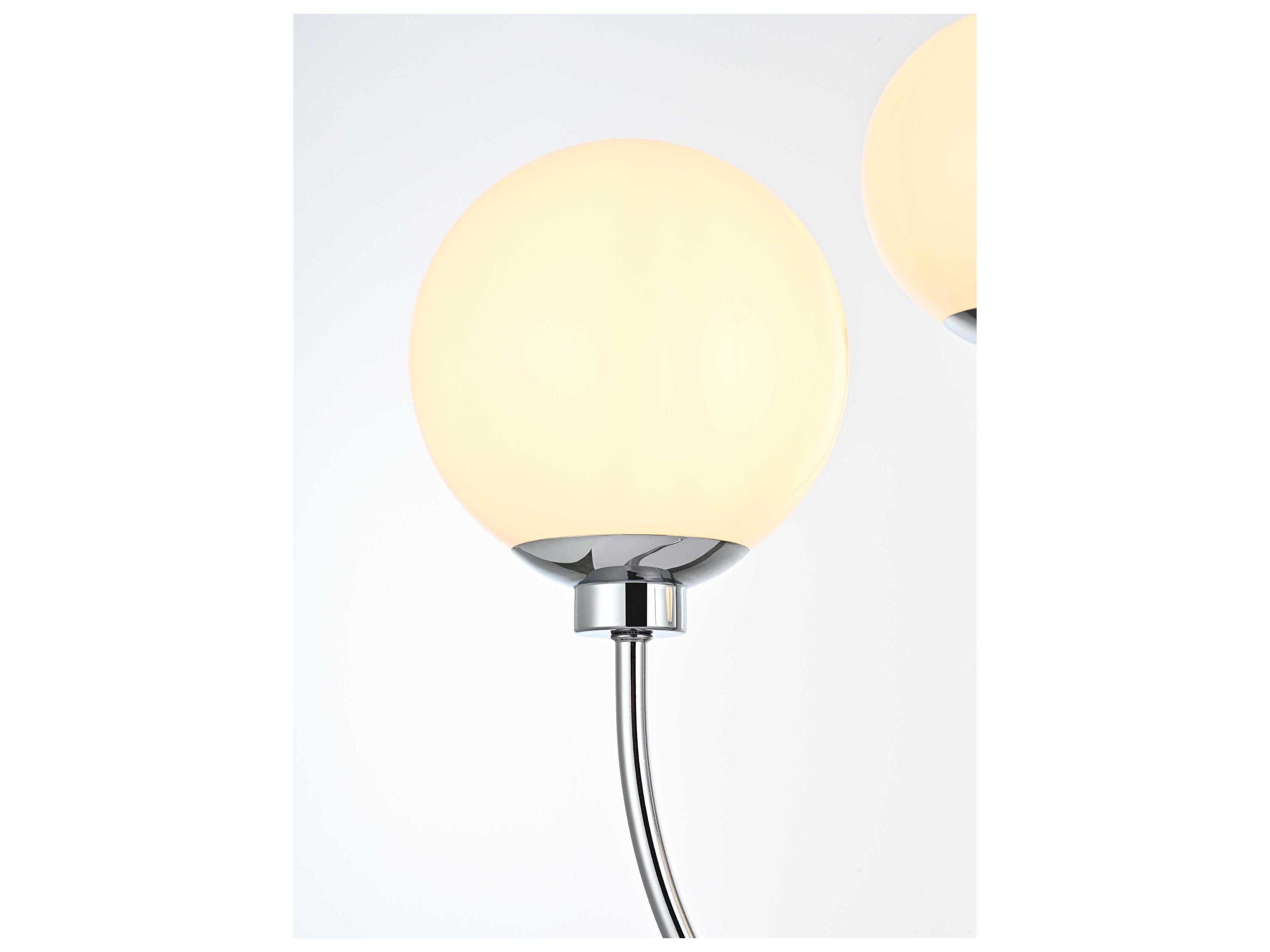 Elegant Lighting Nyomi 4-Light Chrome Globe Chandelier