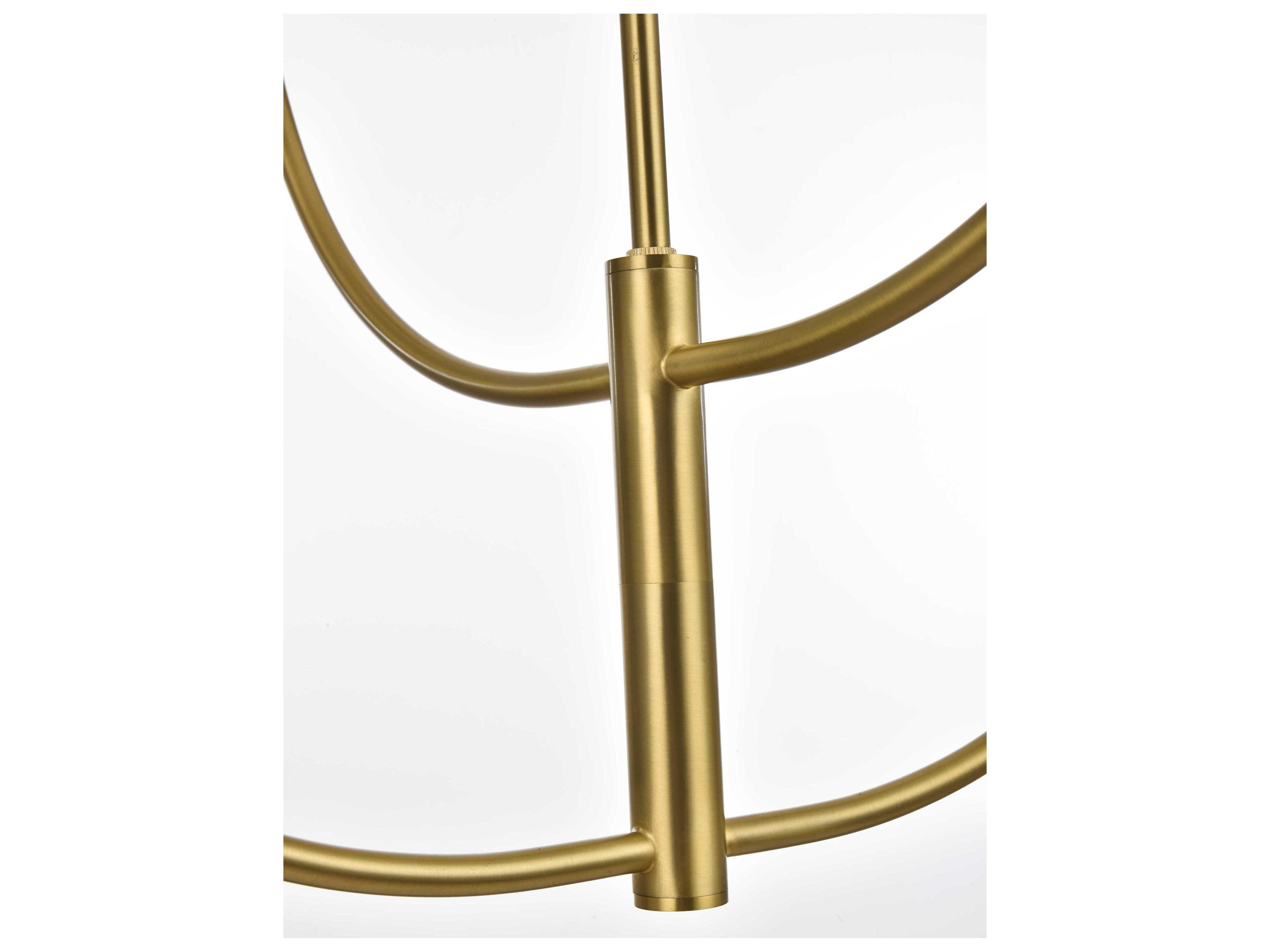 Elegant Lighting Nyomi 4-Light Satin Gold Globe Chandelier