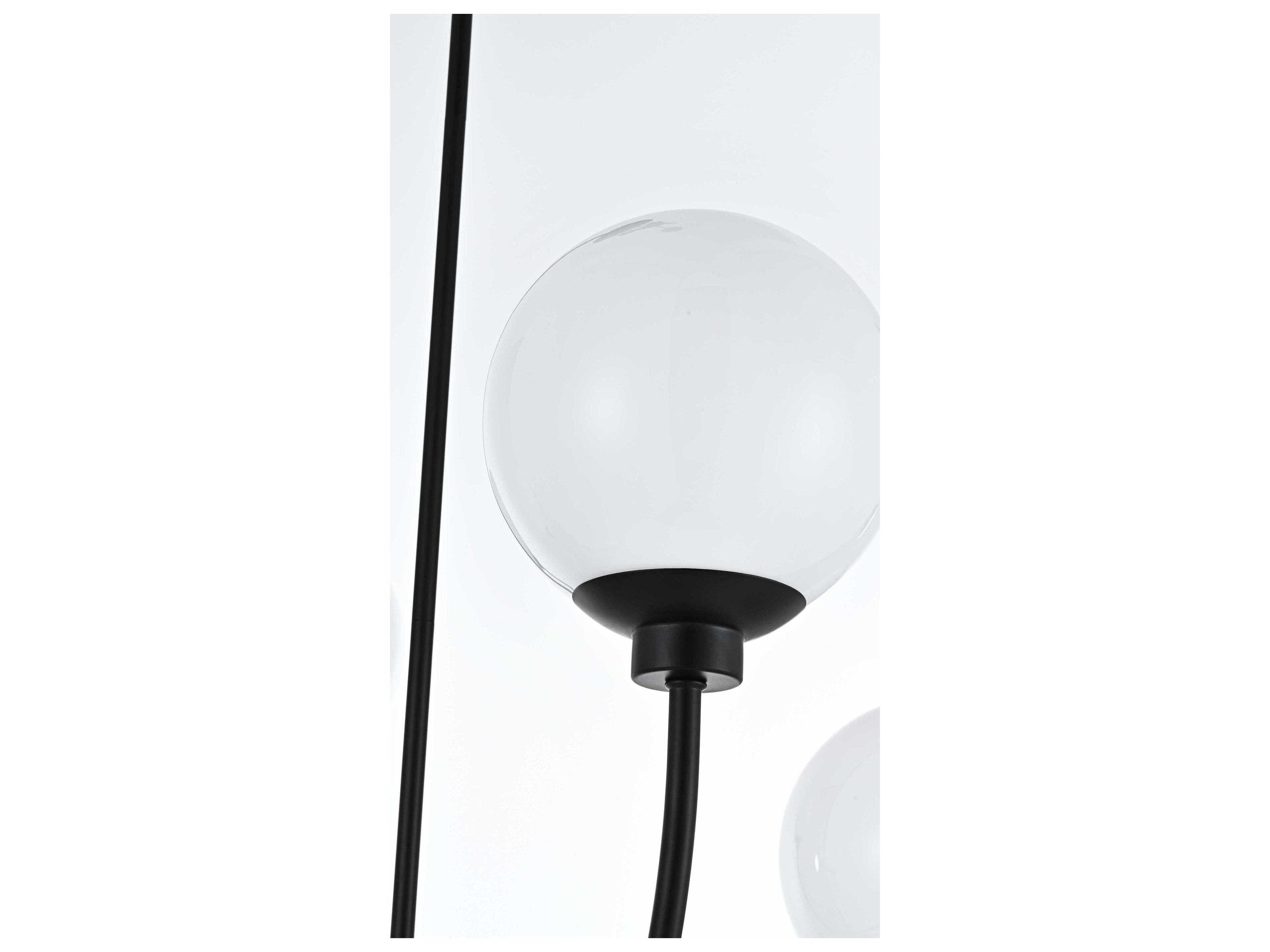 Elegant Lighting Nyomi 4-Light Black Globe Chandelier