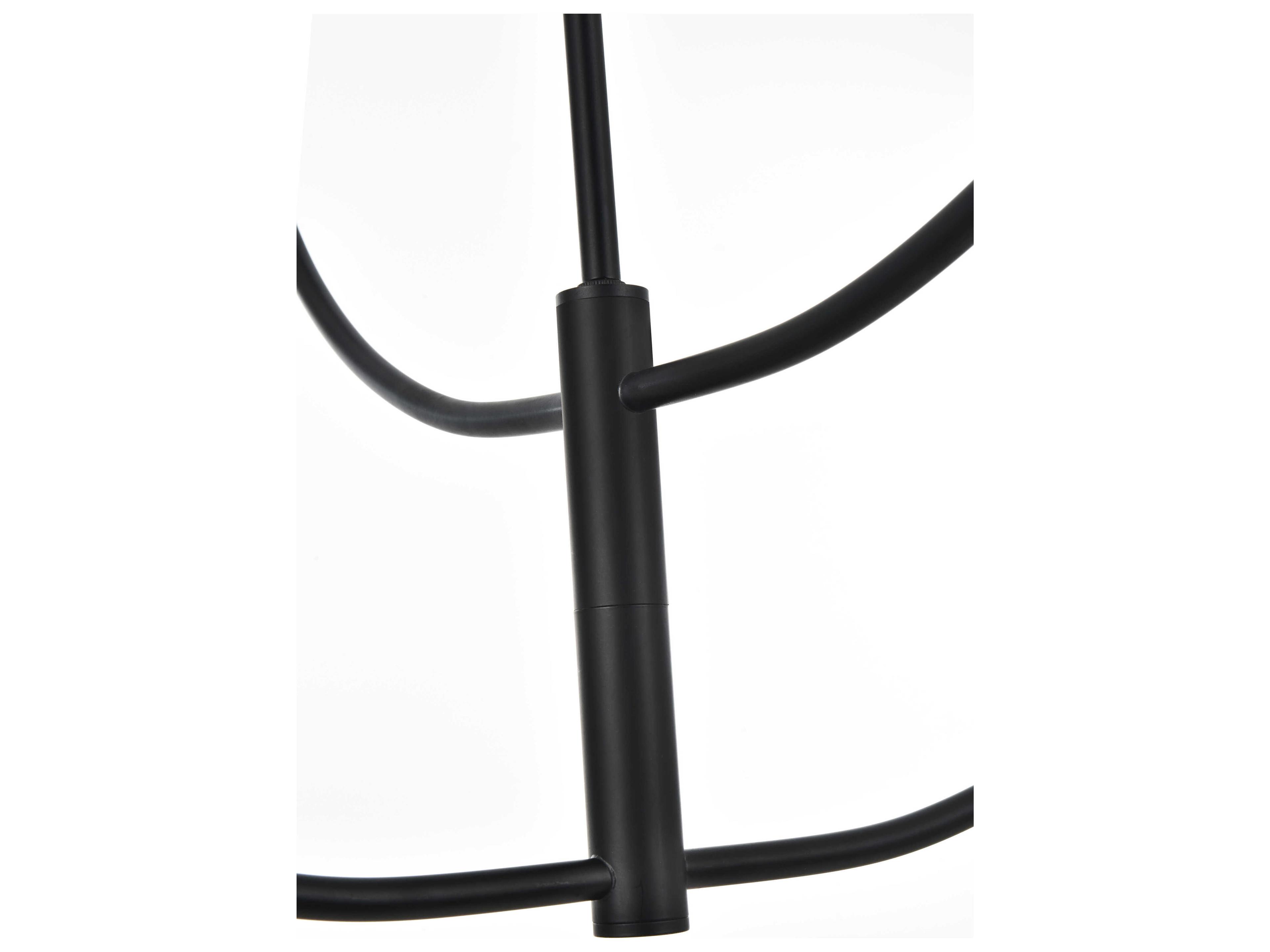 Elegant Lighting Nyomi 4-Light Black Globe Chandelier