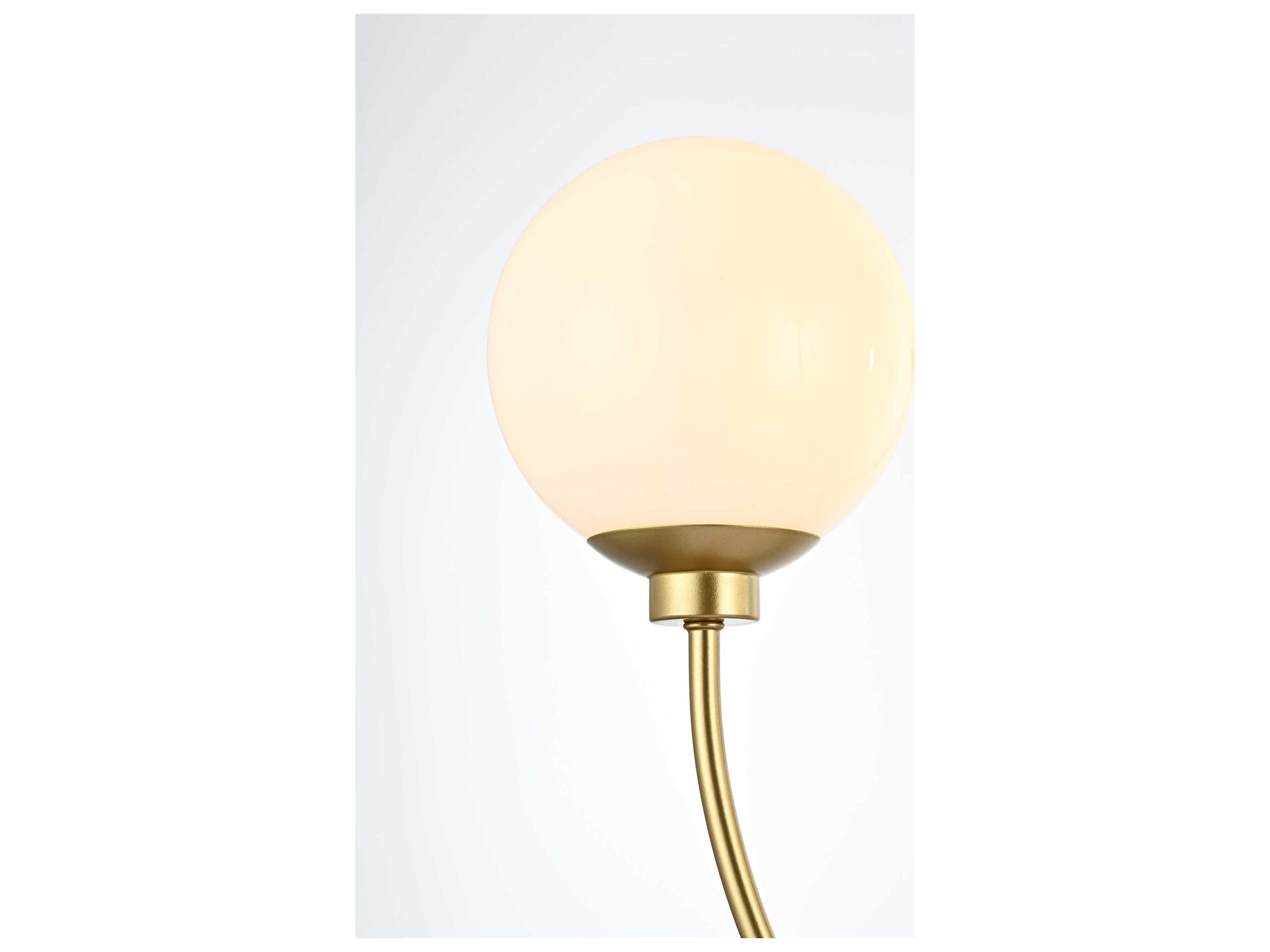 Elegant Lighting Nyomi 4-Light Brass Globe Chandelier