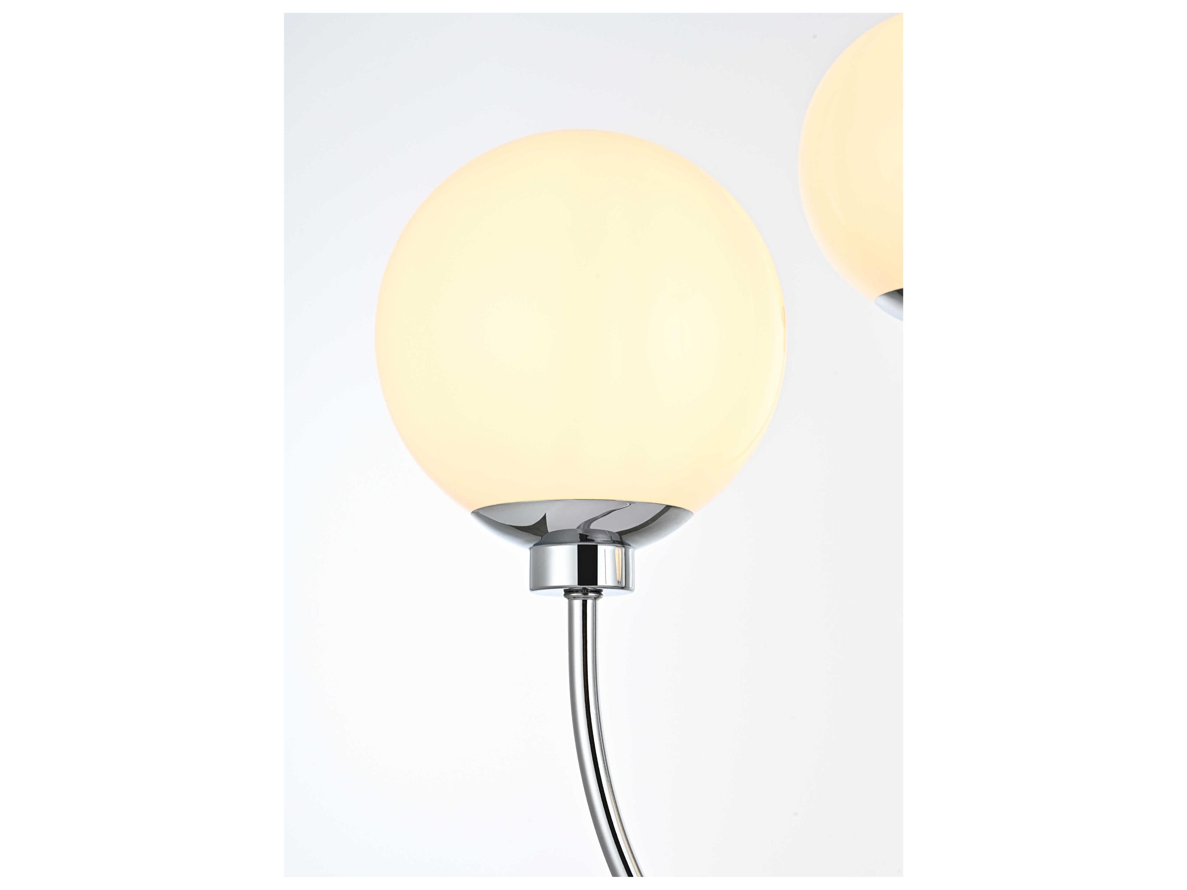 Elegant Lighting Nyomi 4-Light Chrome Globe Chandelier